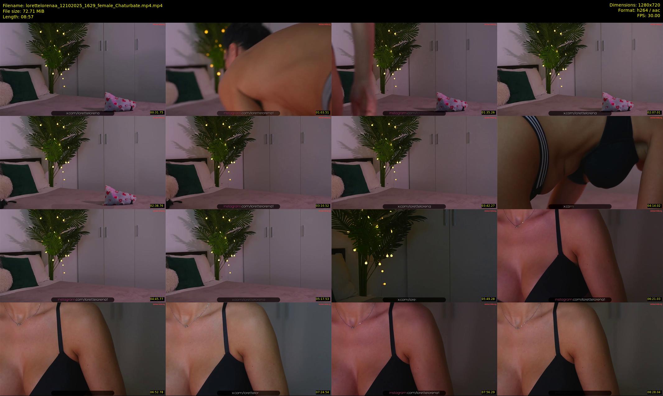 lorettelorenaa — 9 minute Chaturbate female cam show recording, 720p, Oct 12, 2025