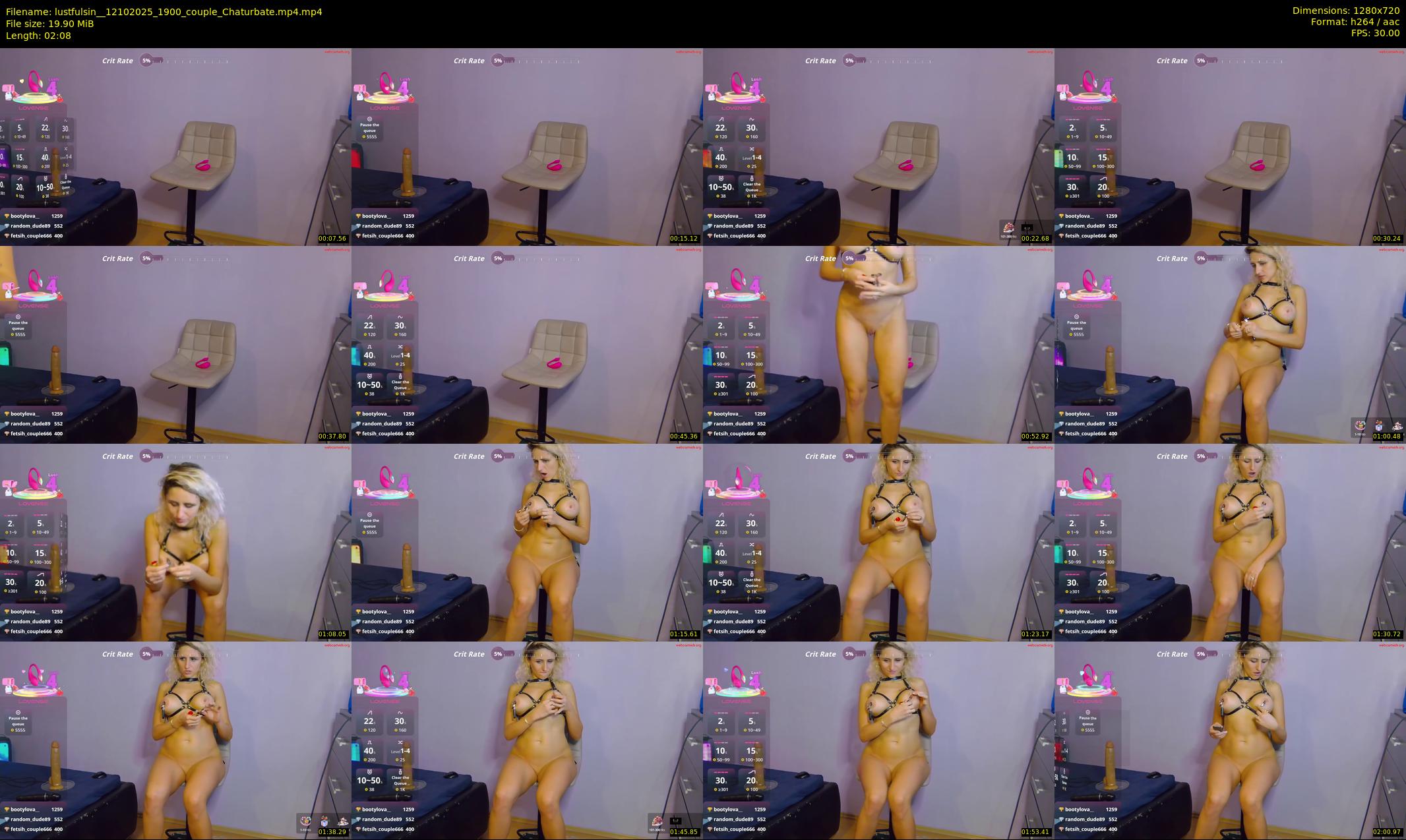 lustfulsin_ — 3 minute Chaturbate couple cam show recording, 720p, Oct 12, 2025
