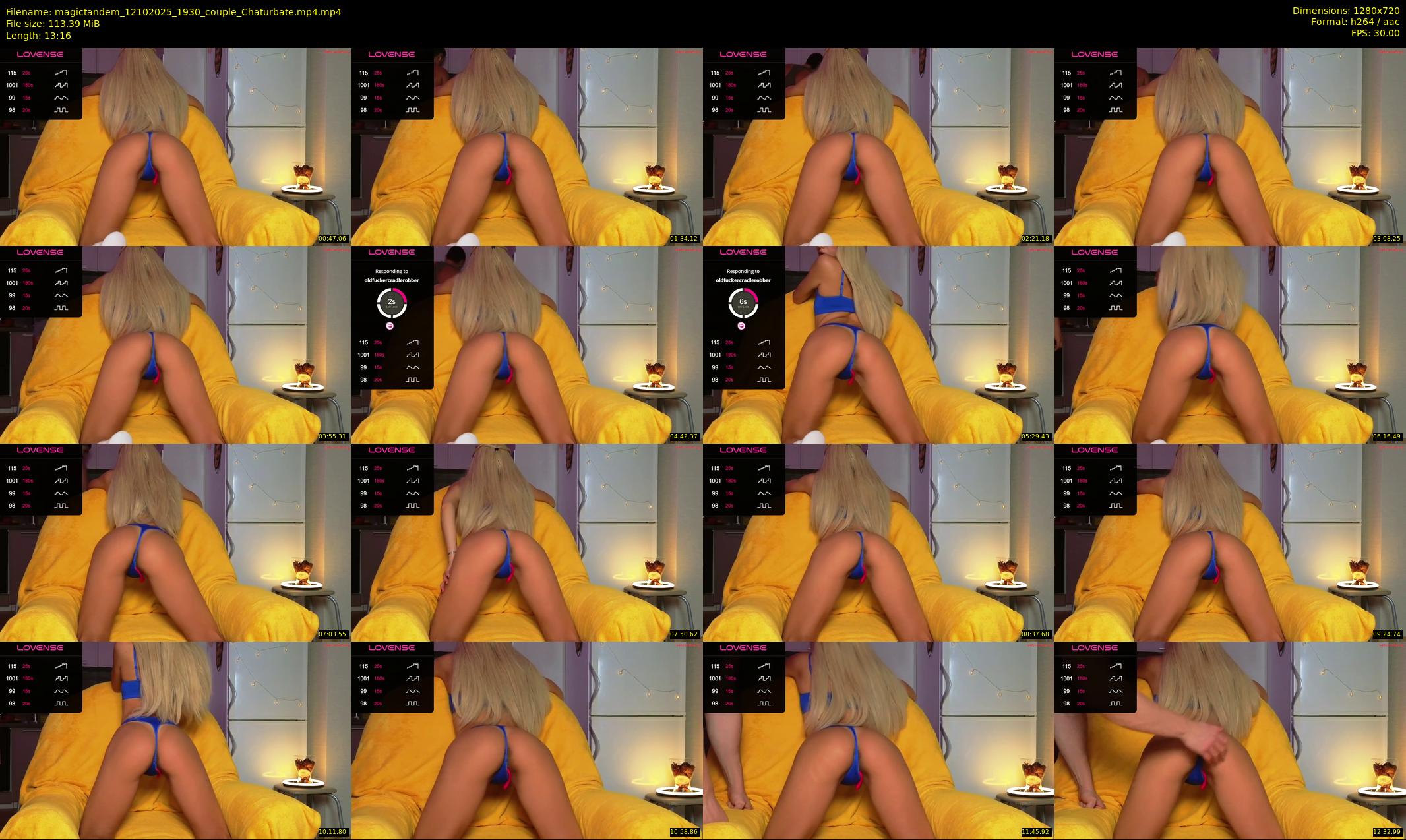 magictandem — 14 minute Chaturbate couple cam show recording, 720p, Oct 12, 2025