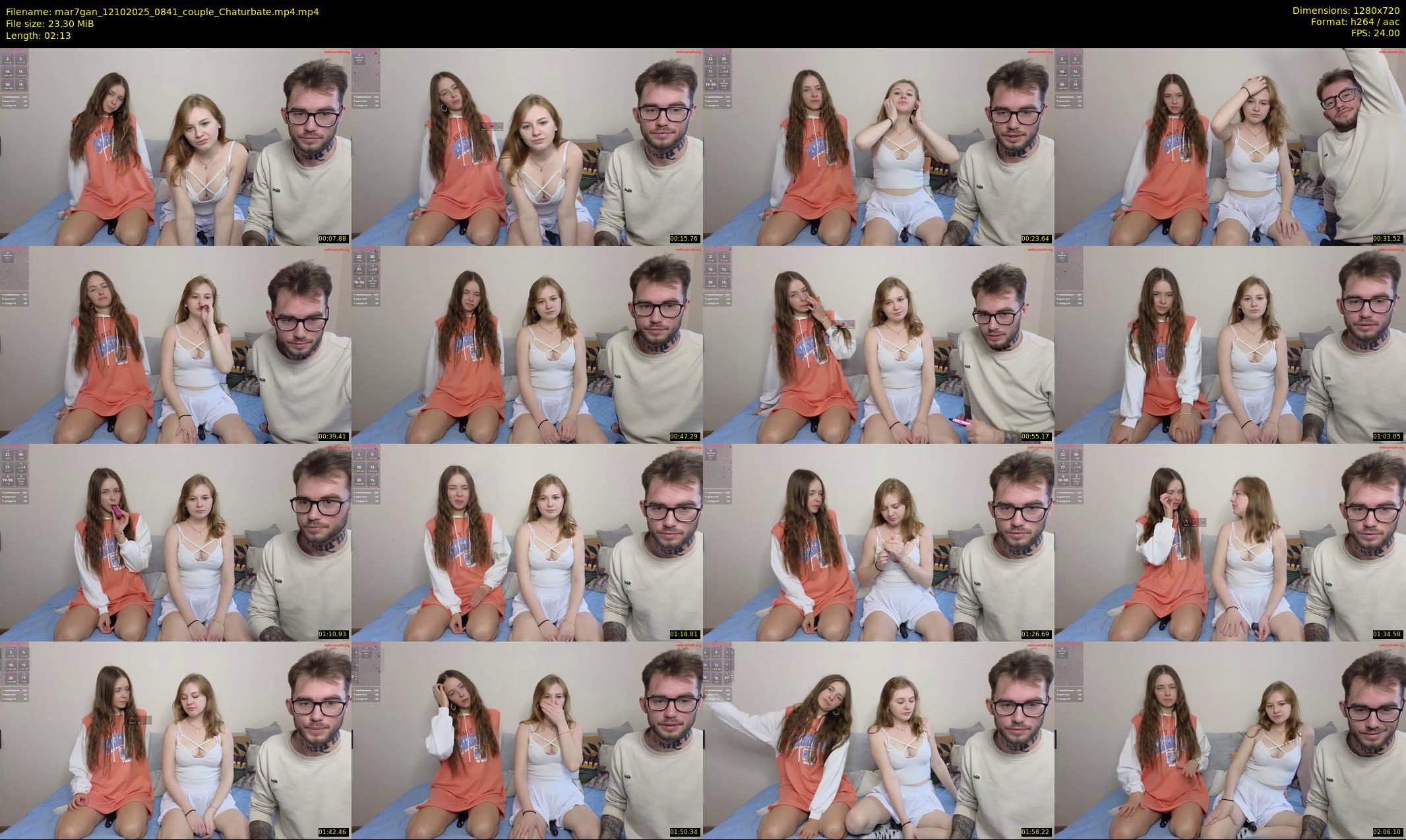 mar7gan — 3 minute Chaturbate couple cam show recording, 720p, Oct 12, 2025
