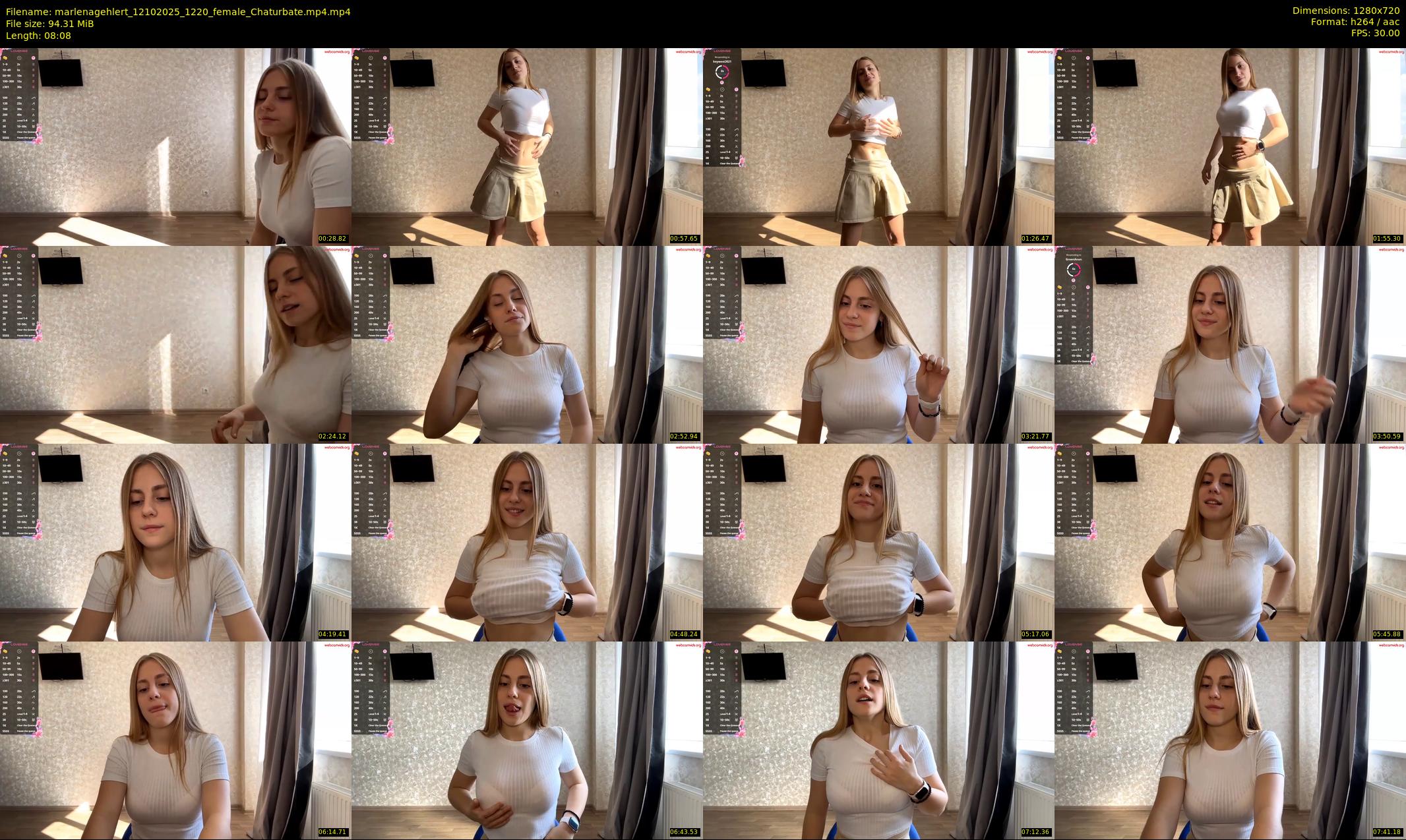 marlenagehlert — 9 minute Chaturbate female cam show recording, 720p, Oct 12, 2025