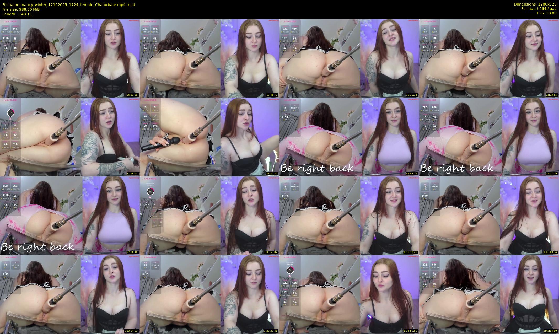 nancy_winter — 109 minute Chaturbate female cam show recording, 720p, Oct 12, 2025