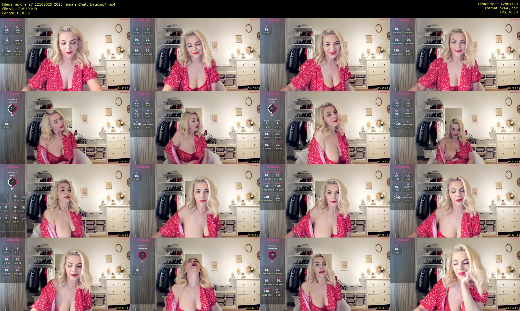 ollalla7 — 79 minute Chaturbate female cam show recording, 720p, Oct 12, 2025