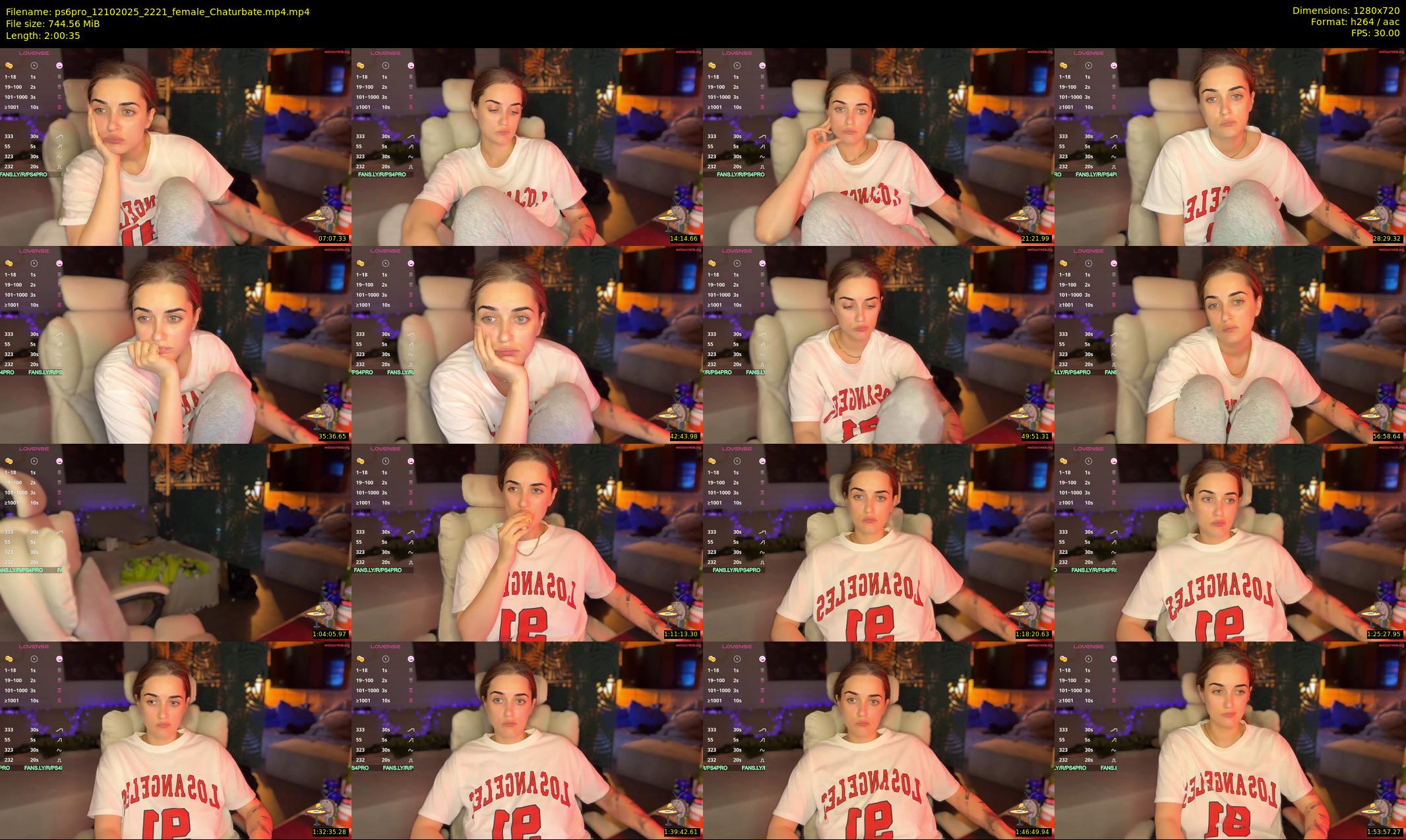 ps6pro — 121 minute Chaturbate female cam show recording, 720p, Oct 12, 2025