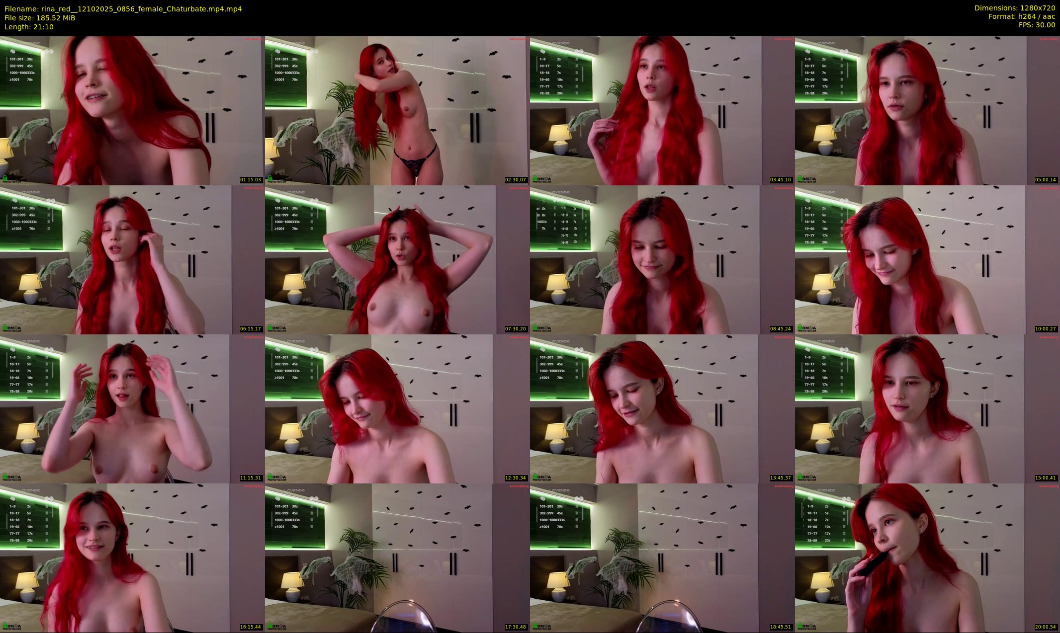 rina_red_ — 22 minute Chaturbate female cam show recording, 720p, Oct 12, 2025