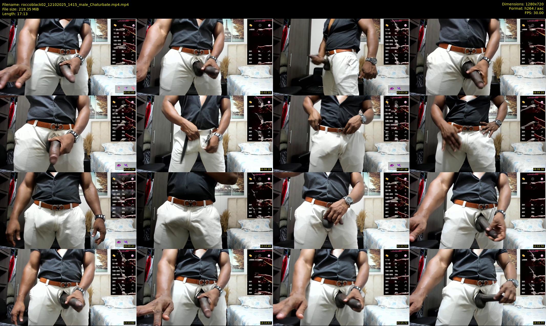 roccoblack02 — 18 minute Chaturbate male cam show recording, 720p, Oct 12, 2025