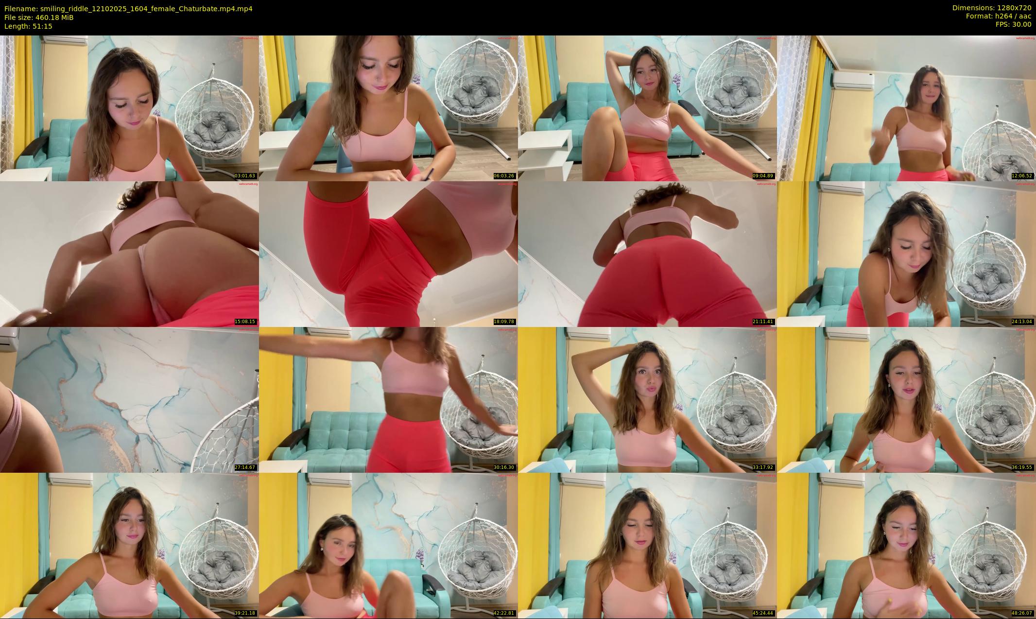 smiling_riddle — 52 minute Chaturbate female cam show recording, 720p, Oct 12, 2025