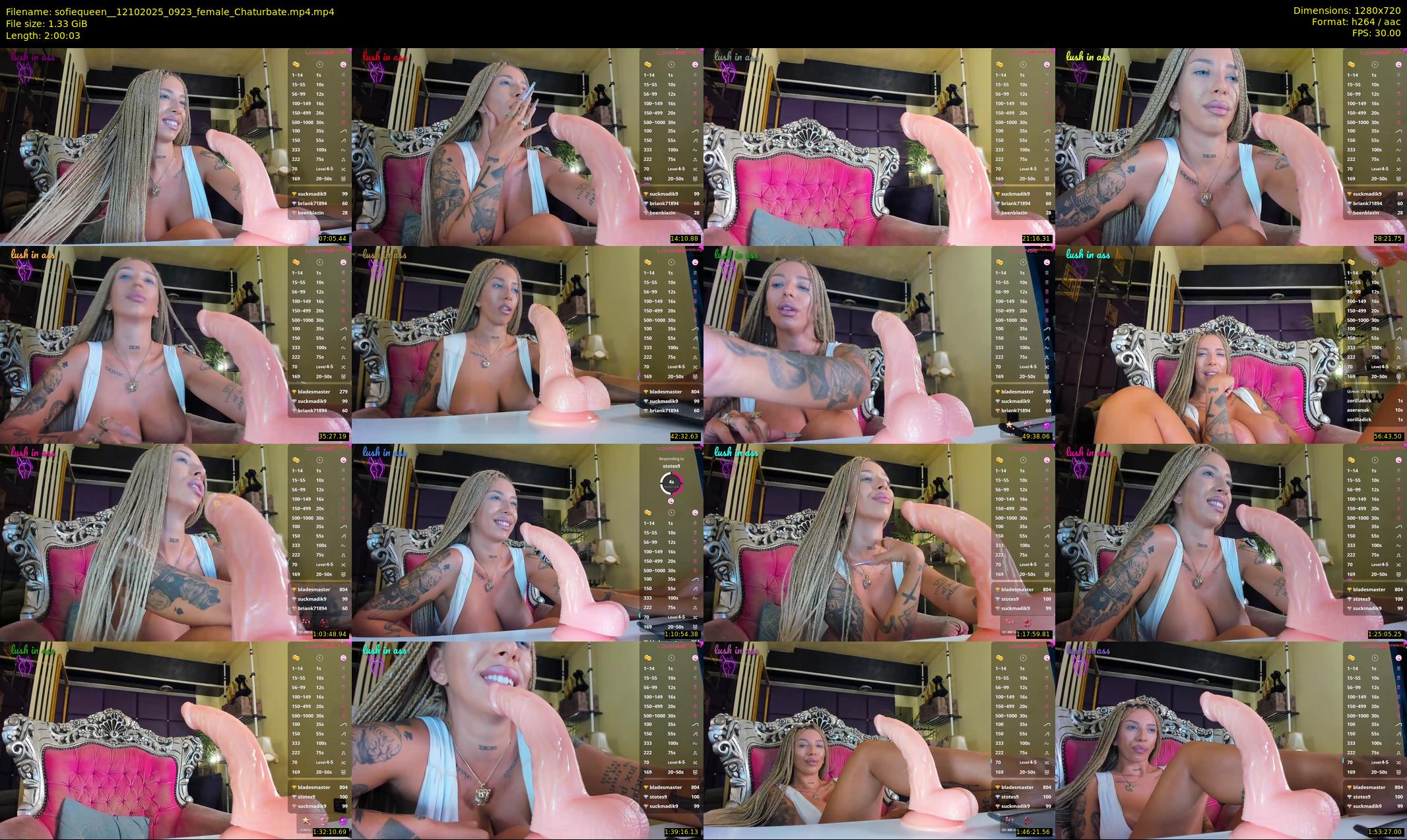 sofiequeen_ — 121 minute Chaturbate female cam show recording, 720p, Oct 12, 2025