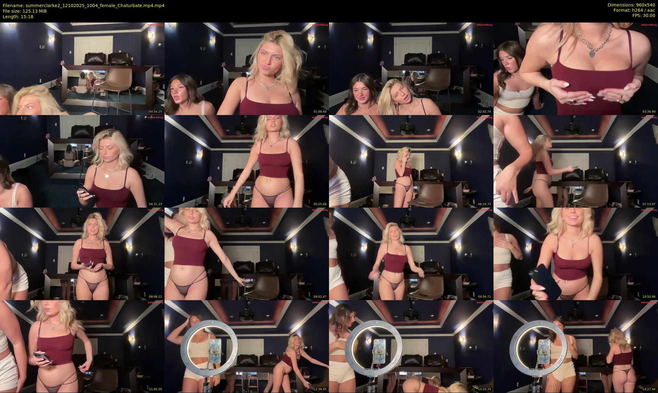 summerclarke2 — 16 minute Chaturbate female cam show recording, 480p, Oct 12, 2025