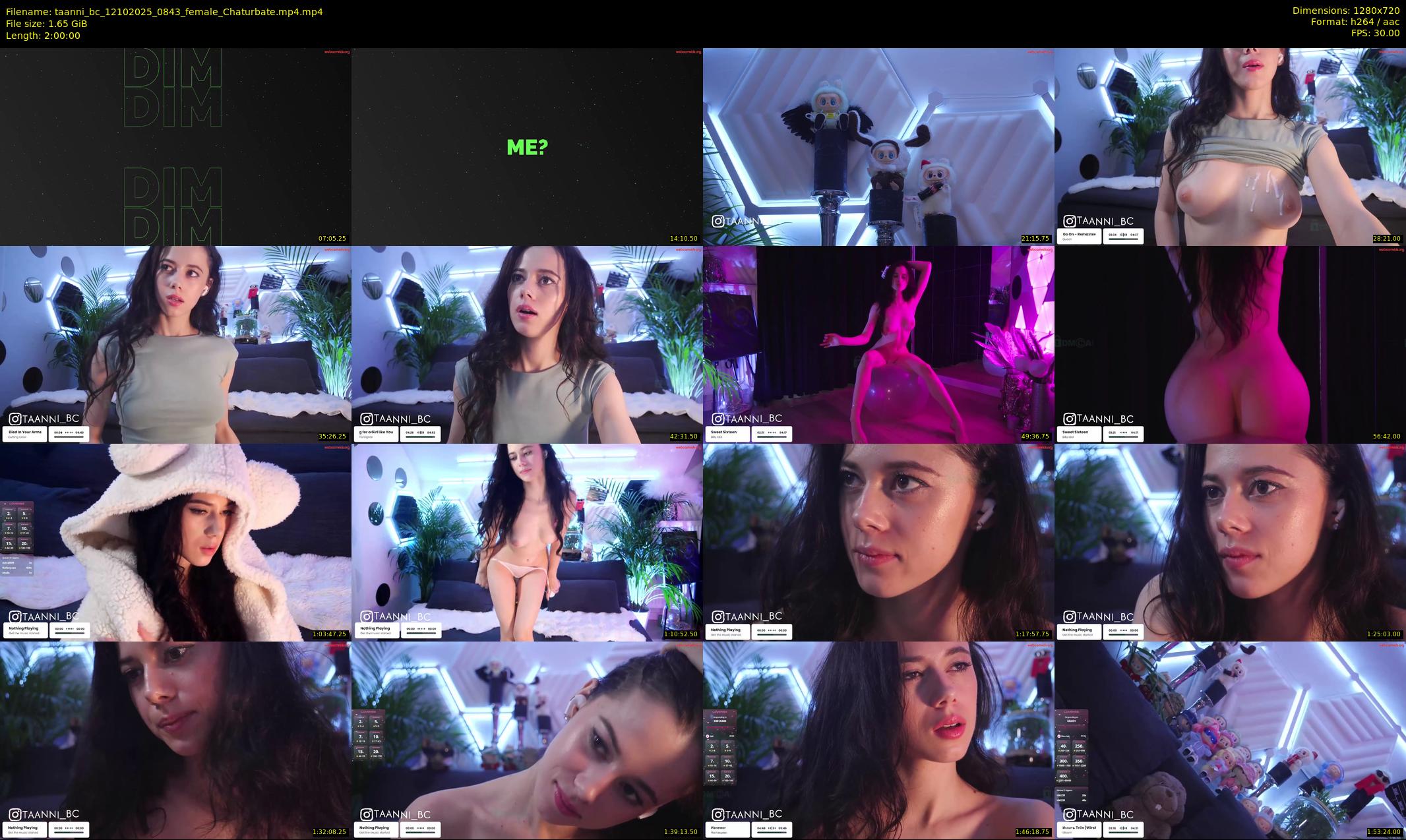 taanni_bc — 120 minute Chaturbate female cam show recording, 720p, Oct 12, 2025