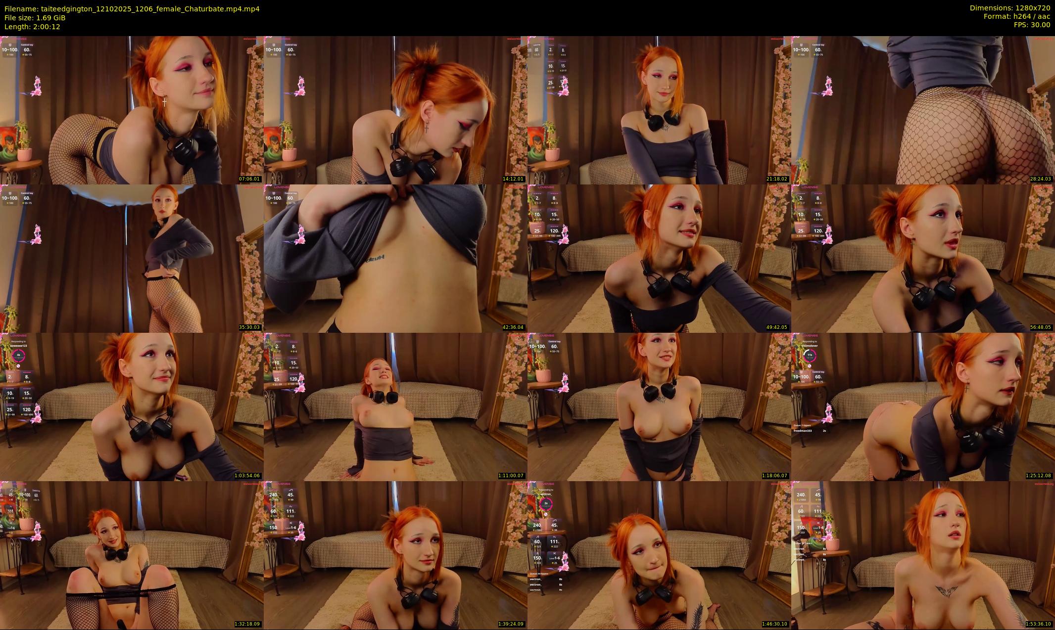 taiteedgington — 121 minute Chaturbate female cam show recording, 720p, Oct 12, 2025