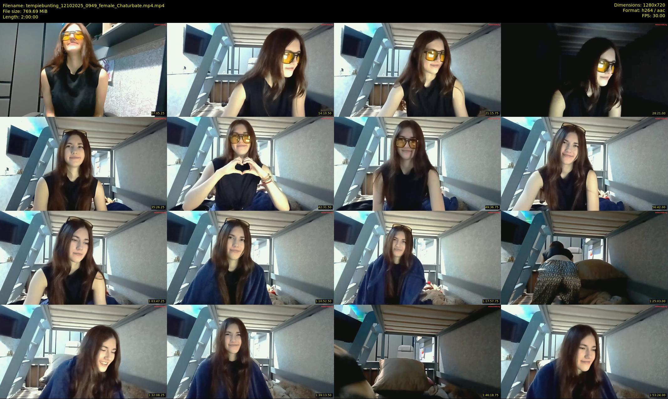 tempiebunting — 120 minute Chaturbate female cam show recording, 720p, Oct 12, 2025