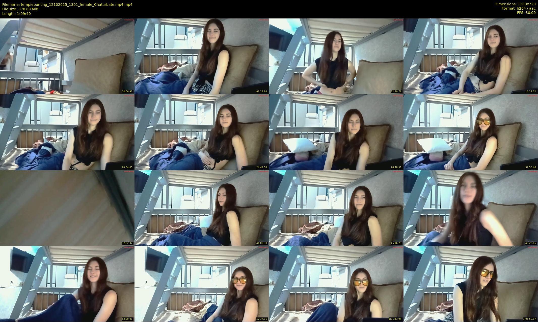 tempiebunting — 70 minute Chaturbate female cam show recording, 720p, Oct 12, 2025