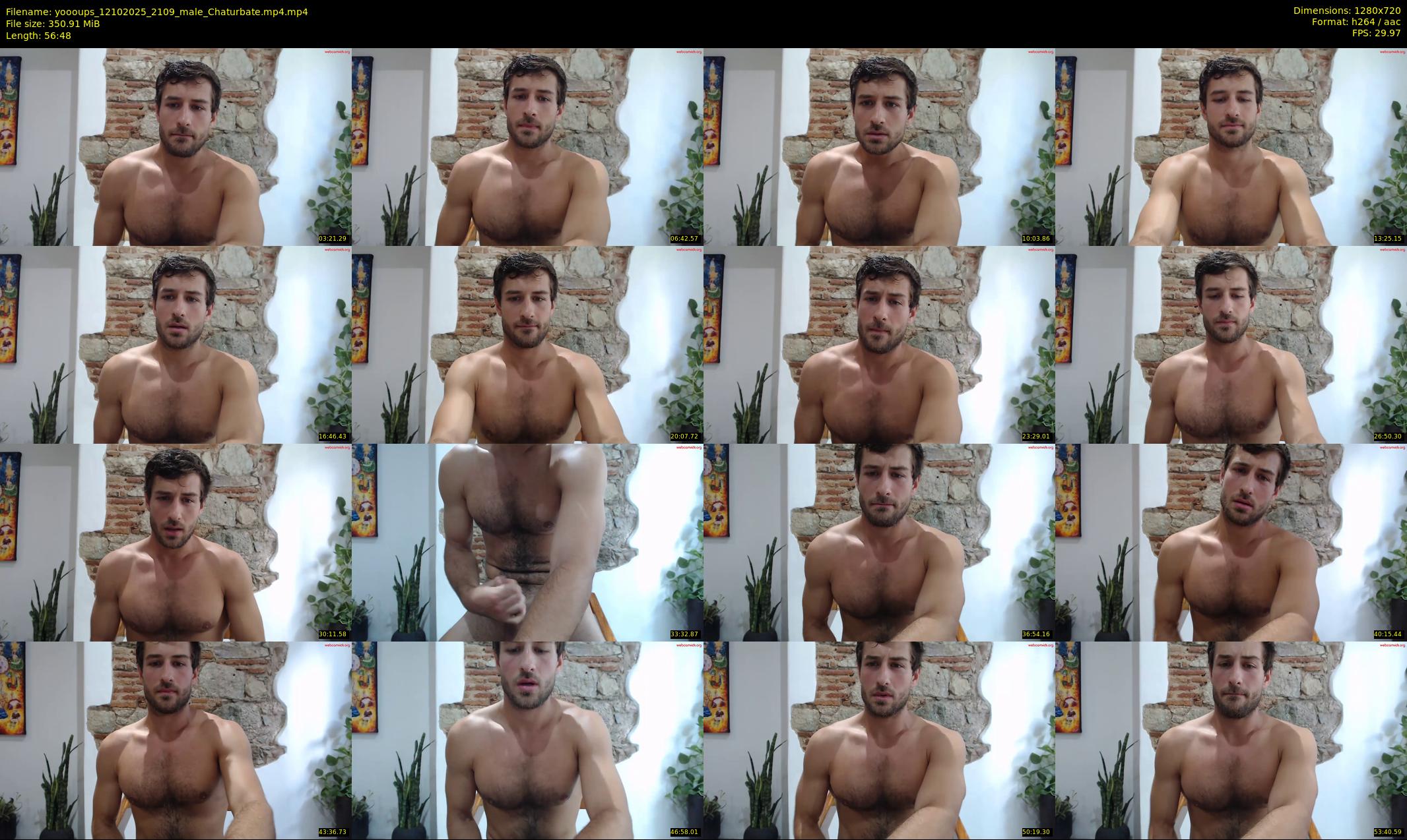 yoooups — 57 minute Chaturbate male cam show recording, 720p, Oct 12, 2025