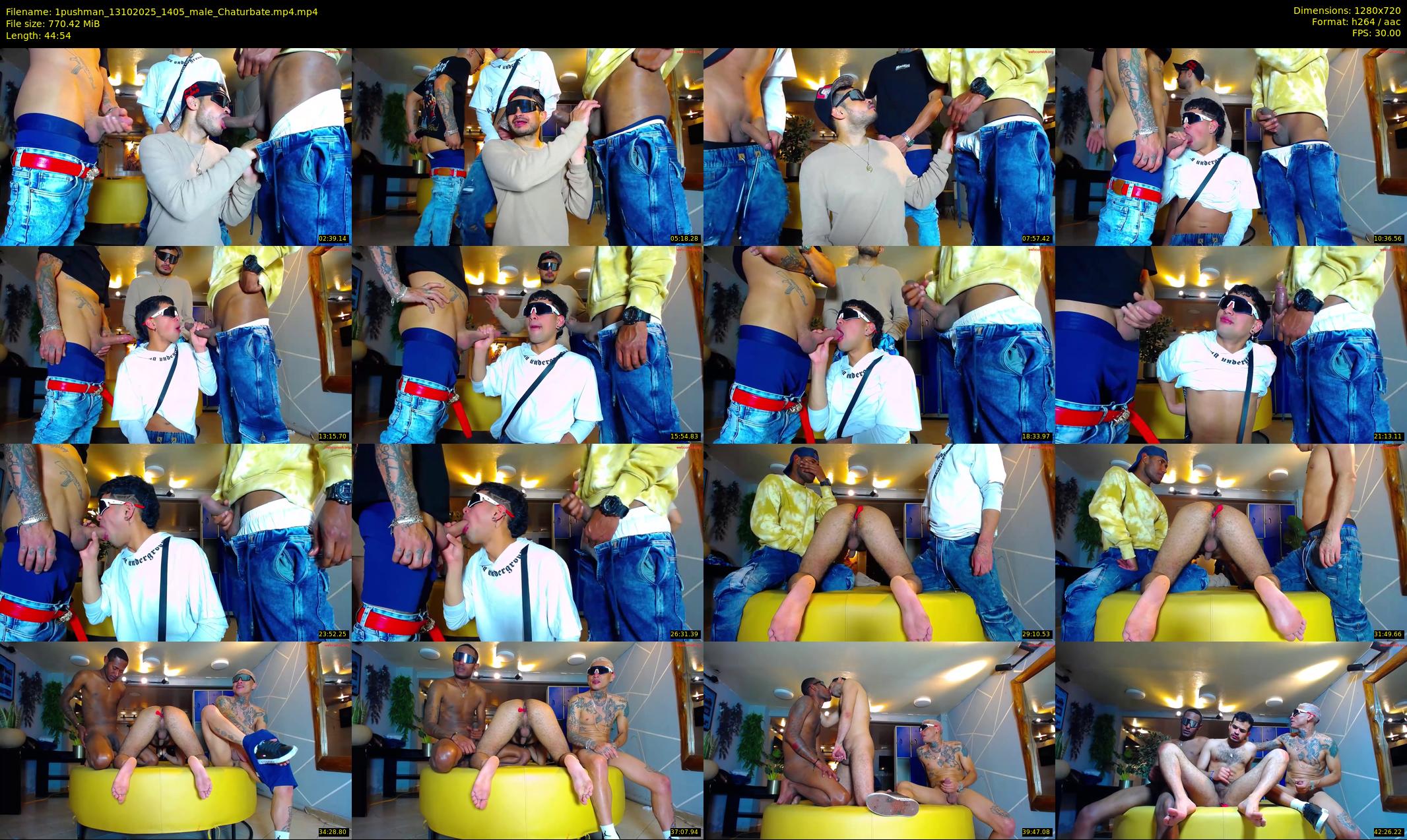 1pushman — 45 minute Chaturbate male cam show recording, 720p, Oct 13, 2025