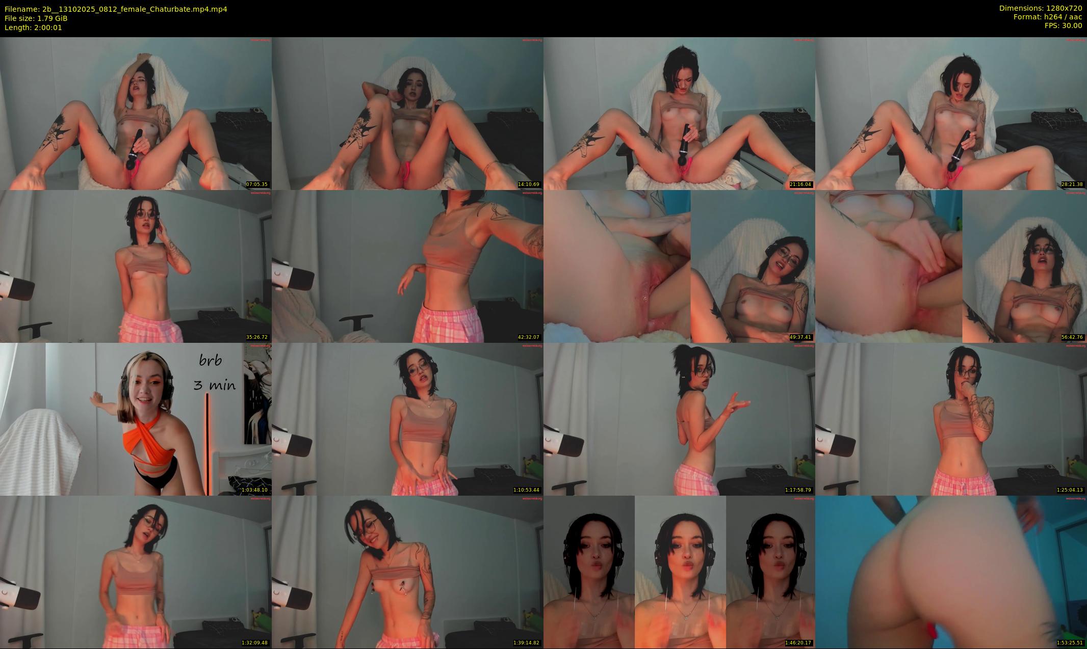 2b_ — 121 minute Chaturbate female cam show recording, 720p, Oct 13, 2025