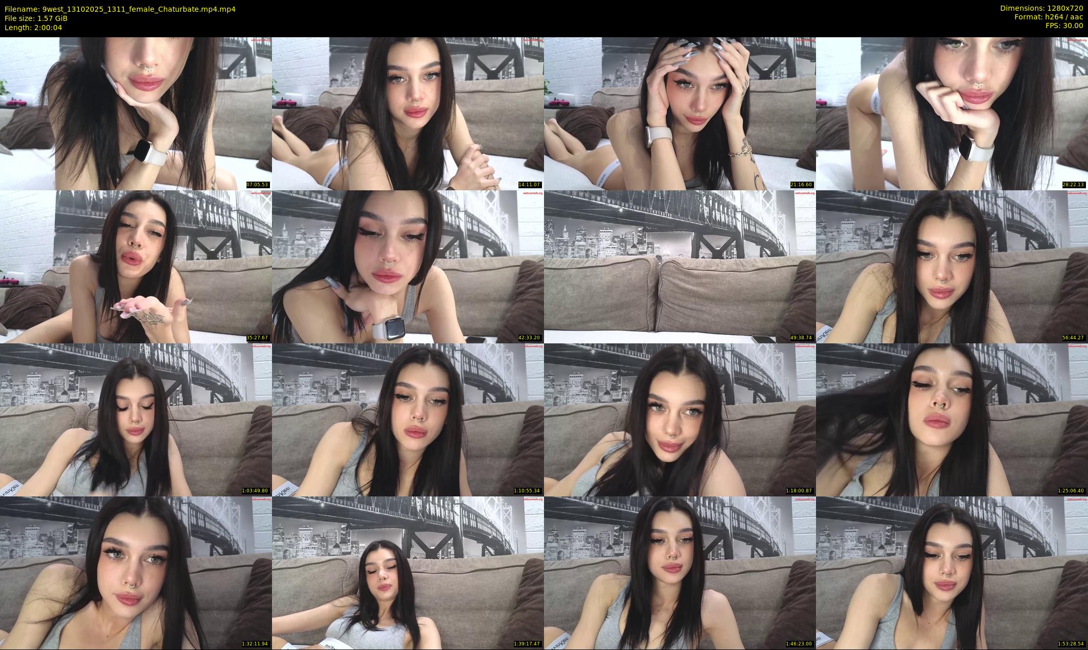 9west — 121 minute Chaturbate female cam show recording, 720p, Oct 13, 2025