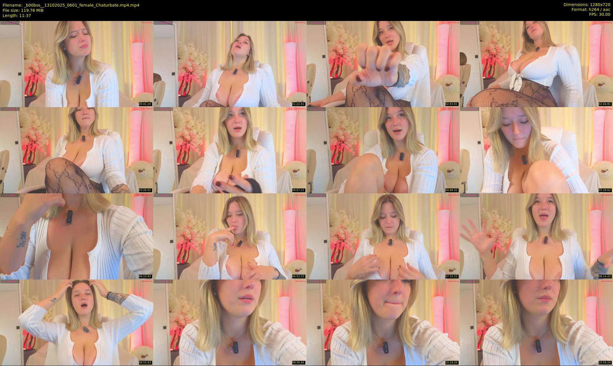 _b00bss_ — 12 minute Chaturbate female cam show recording, 720p, Oct 13, 2025