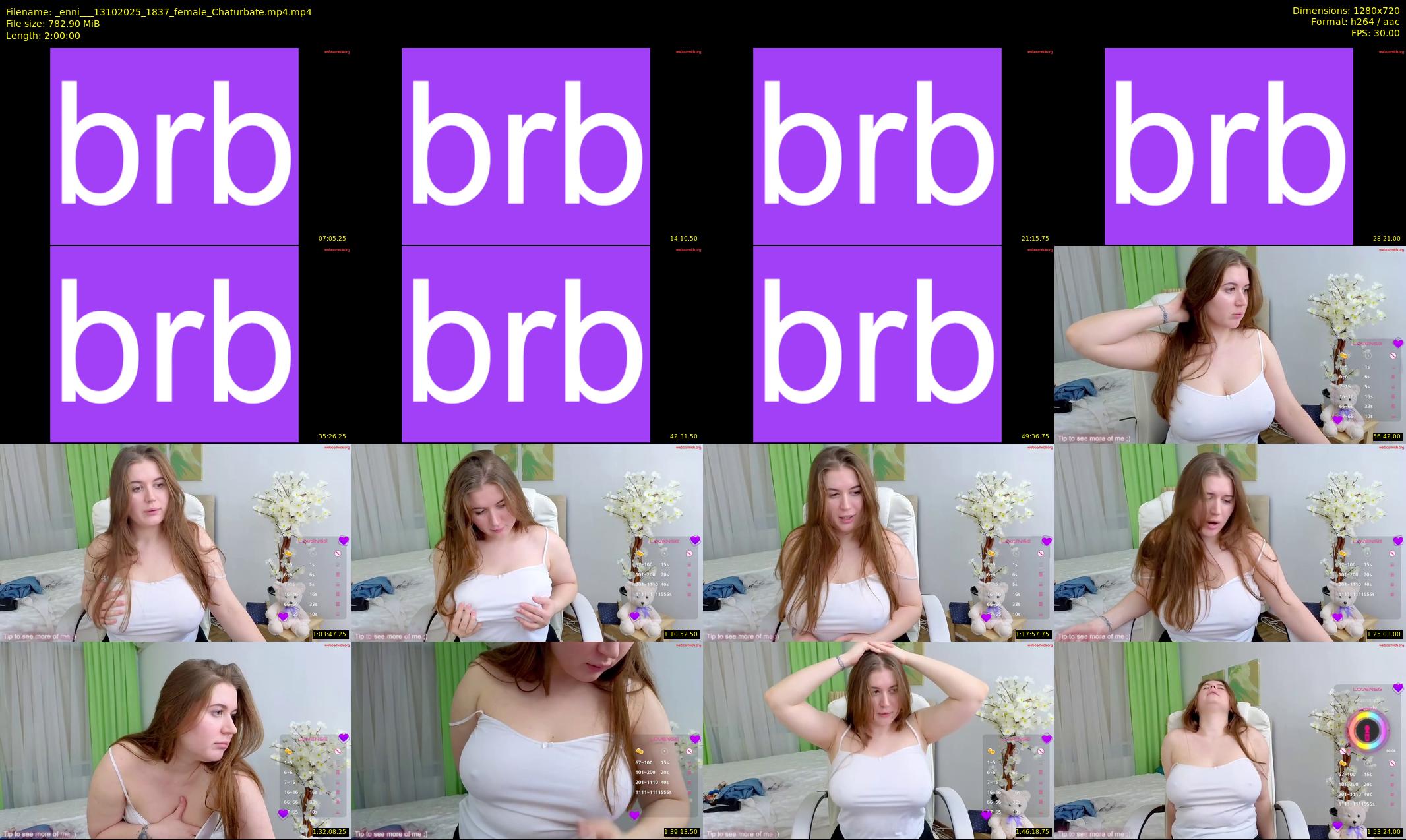 _enni__ — 120 minute Chaturbate female cam show recording, 720p, Oct 13, 2025
