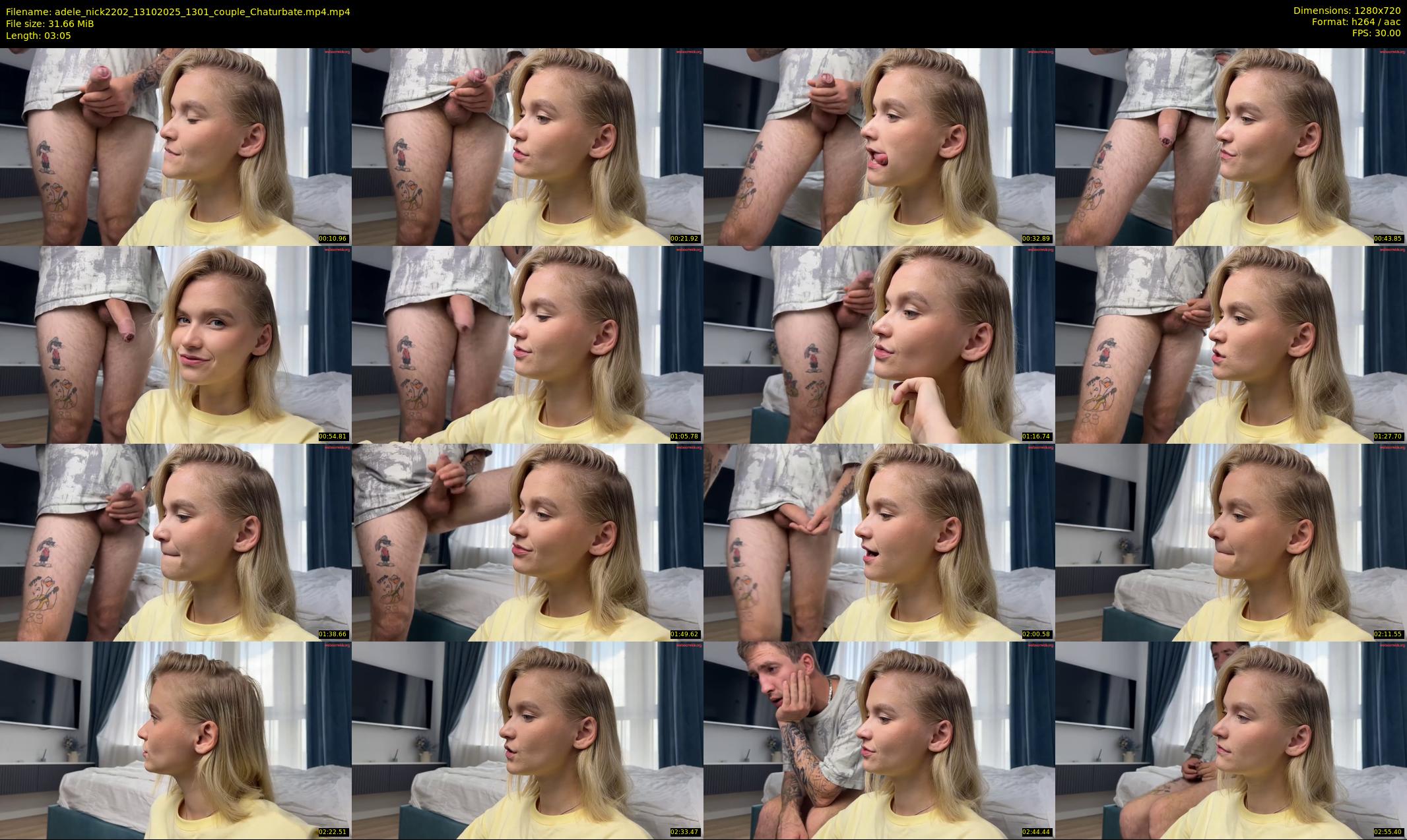 adele_nick2202 — 4 minute Chaturbate couple cam show recording, 720p, Oct 13, 2025