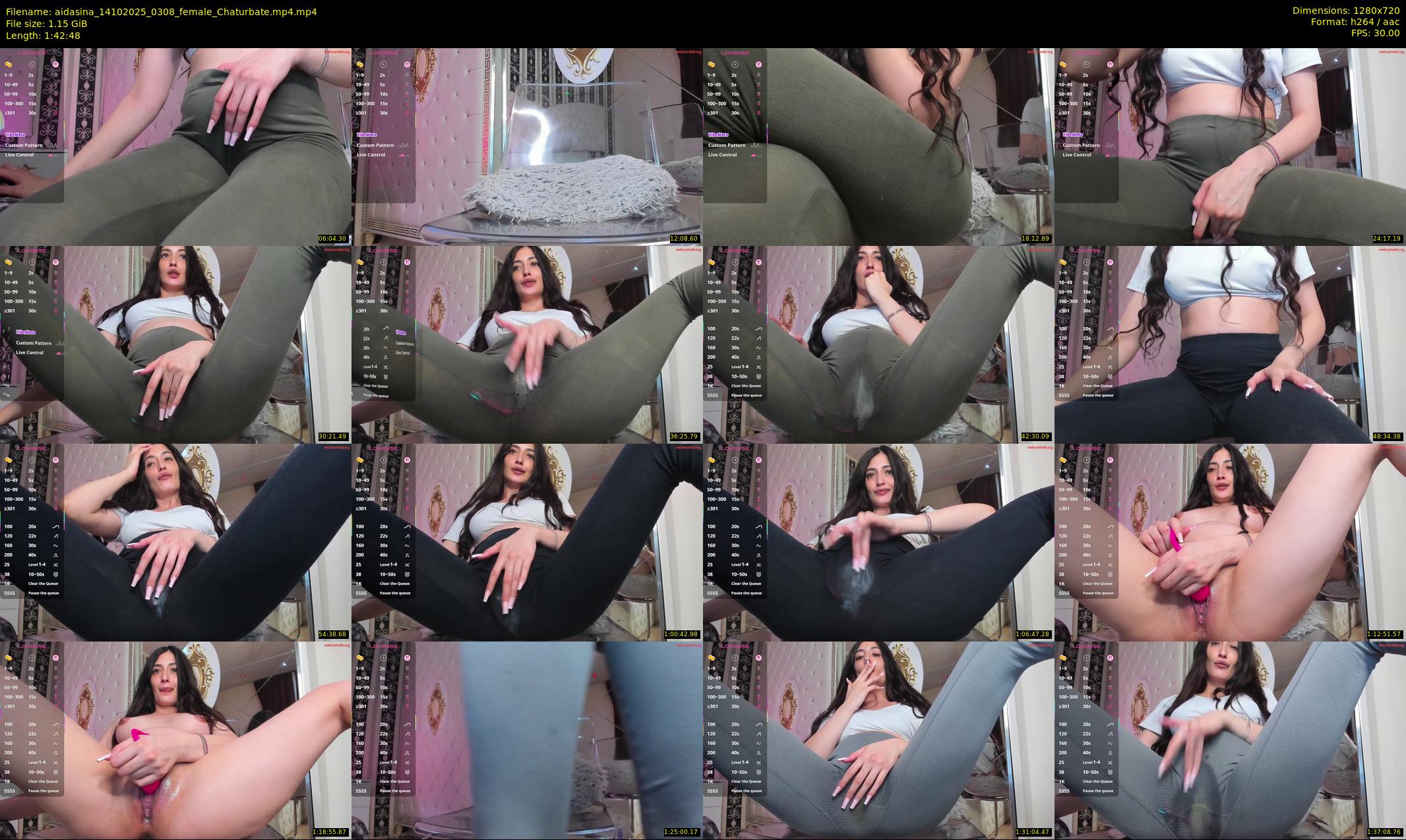 aidasina — 103 minute Chaturbate female cam show recording, 720p, Oct 14, 2025