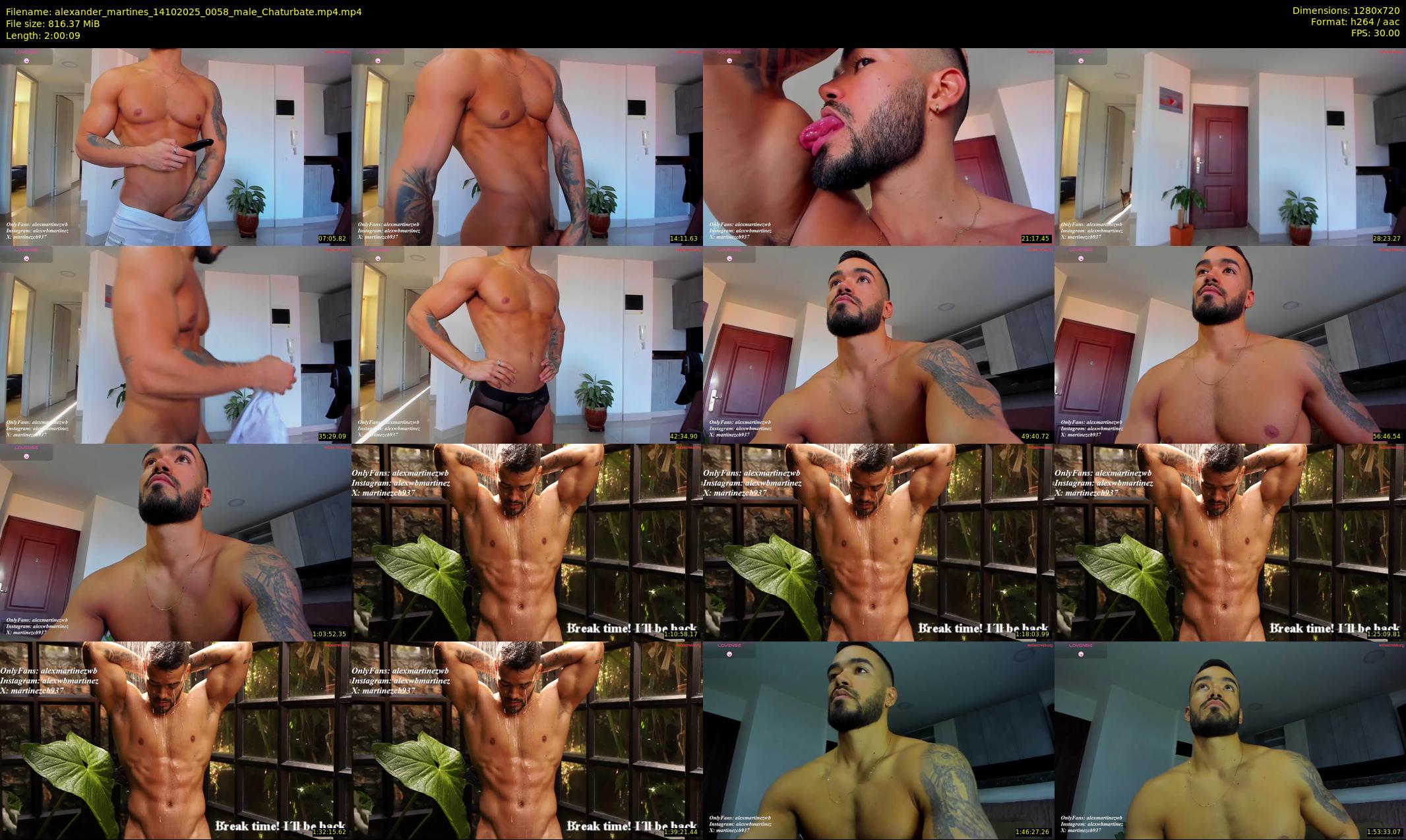 alexander_martines — 121 minute Chaturbate male cam show recording, 720p, Oct 14, 2025