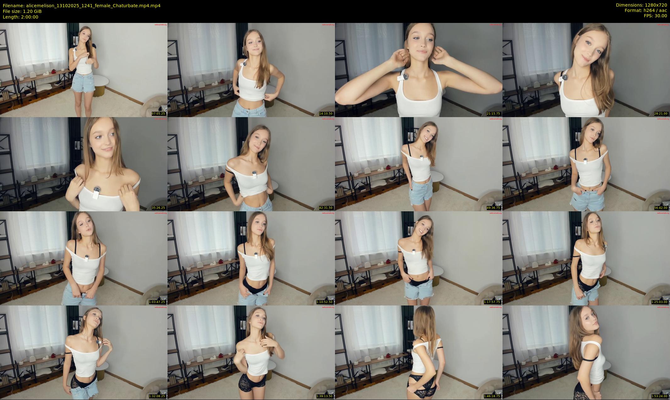 alicemelison — 120 minute Chaturbate female cam show recording, 720p, Oct 13, 2025