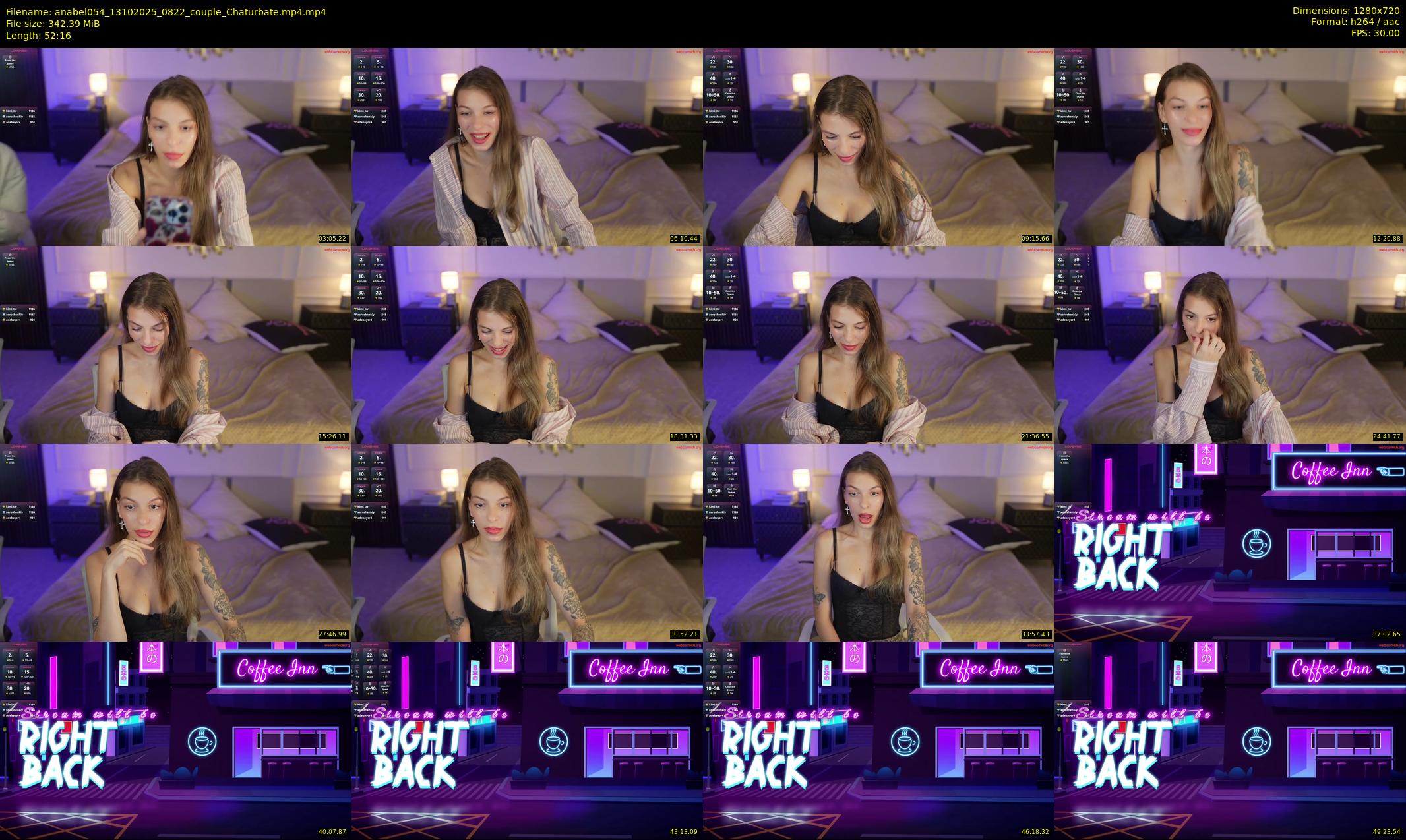 anabel054 — 53 minute Chaturbate female cam show recording, 720p, Oct 13, 2025