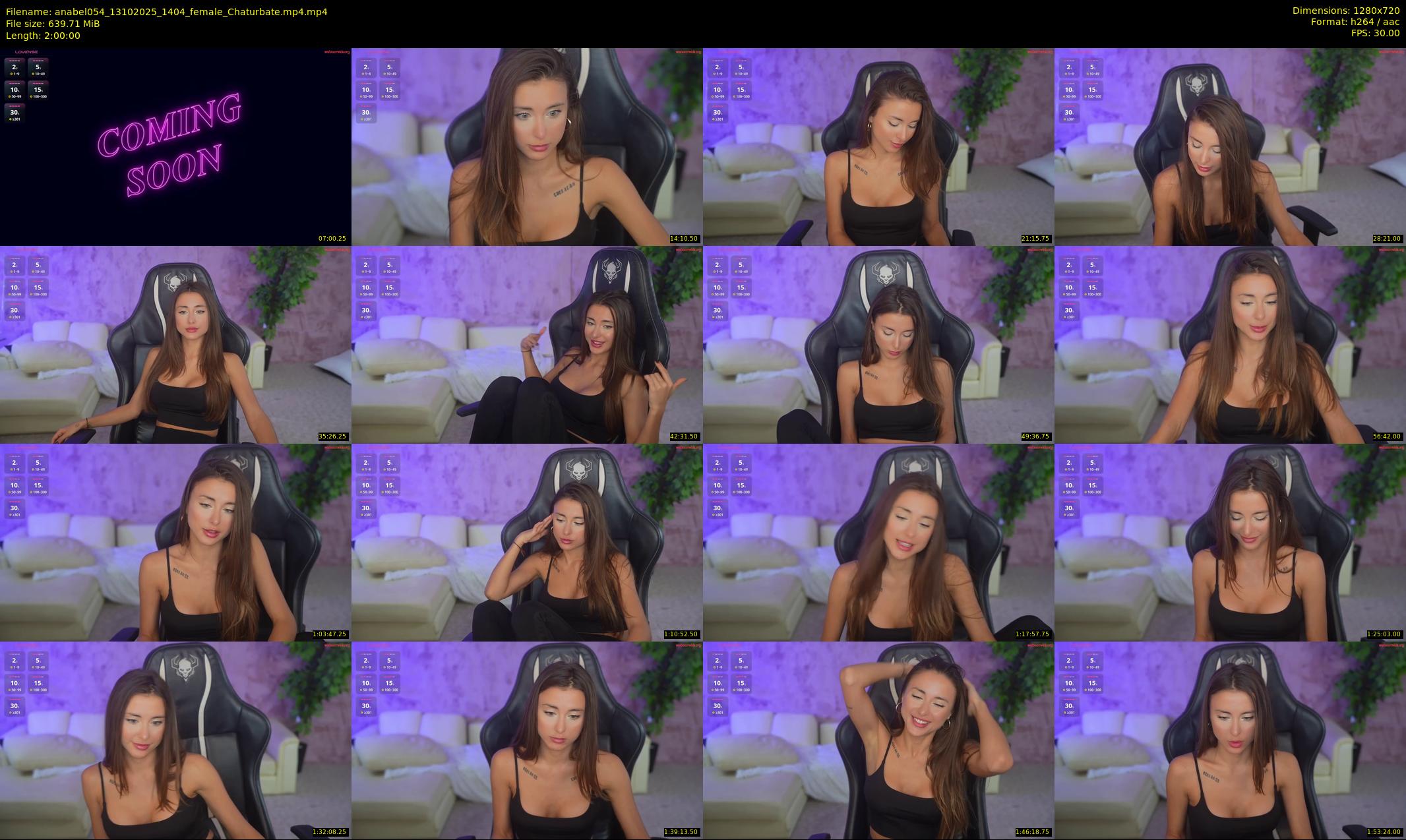 anabel054 — 120 minute Chaturbate female cam show recording, 720p, Oct 13, 2025