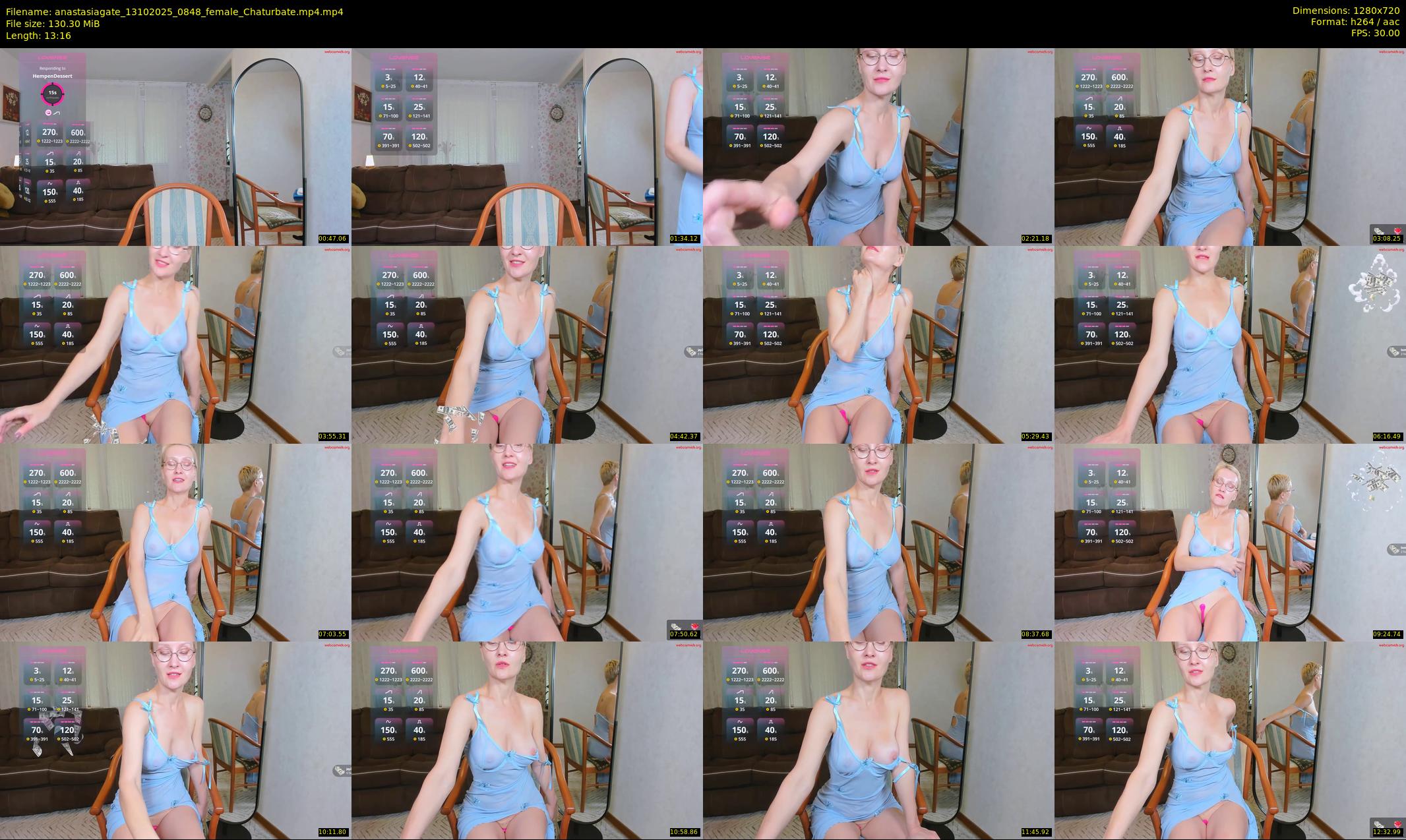 anastasiagate — 14 minute Chaturbate female cam show recording, 720p, Oct 13, 2025
