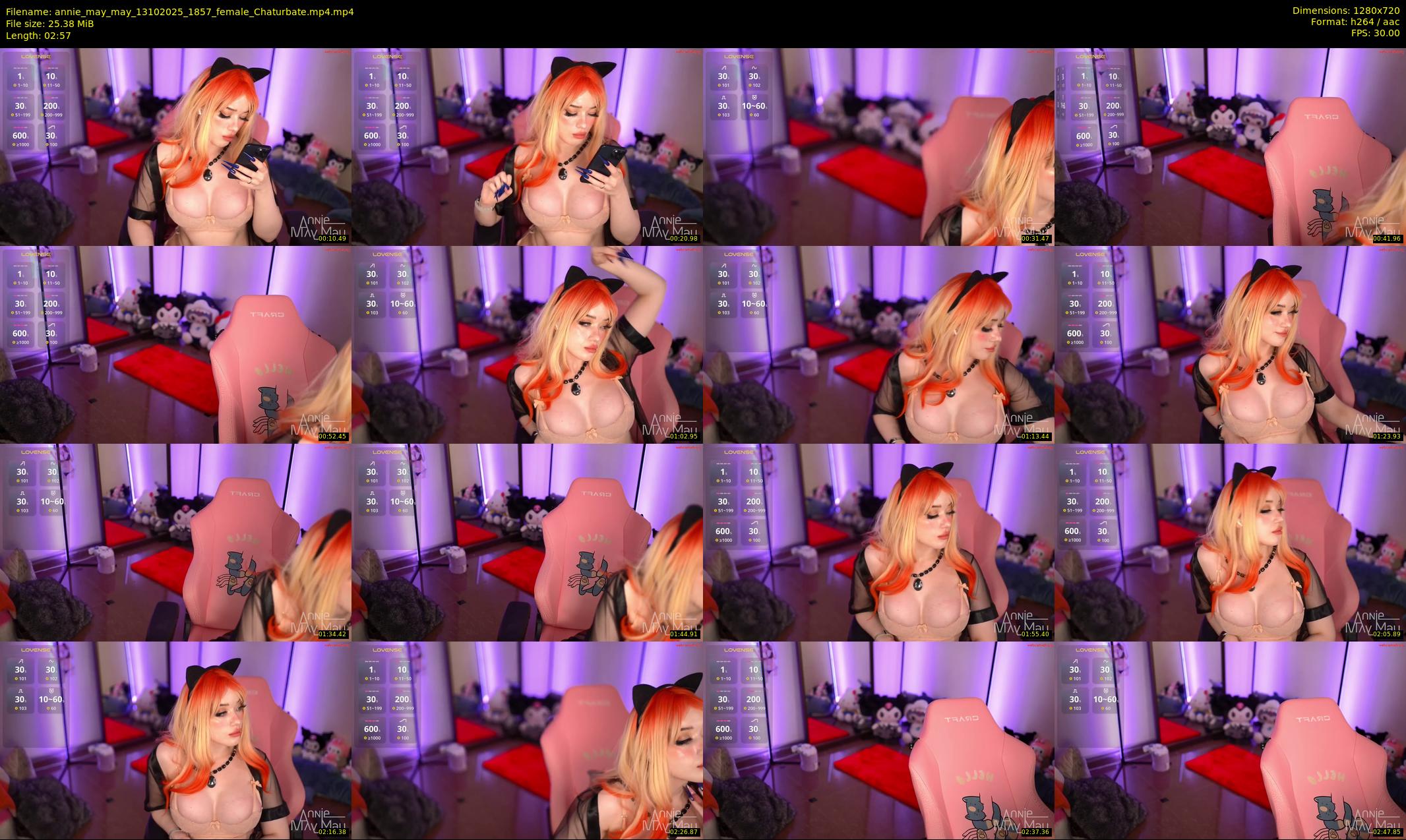 annie_may_may — 3 minute Chaturbate female cam show recording, 720p, Oct 13, 2025
