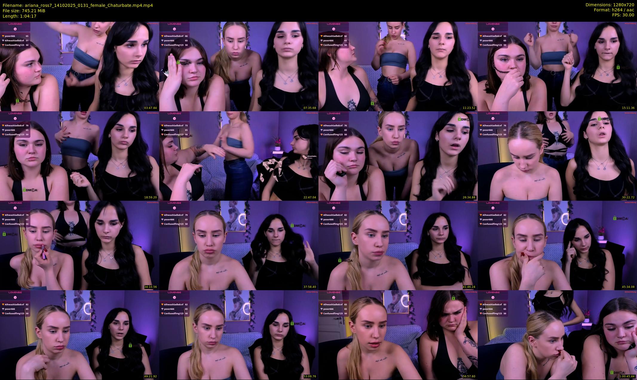 ariana_ross7 — 65 minute Chaturbate couple cam show recording, 720p, Oct 14, 2025