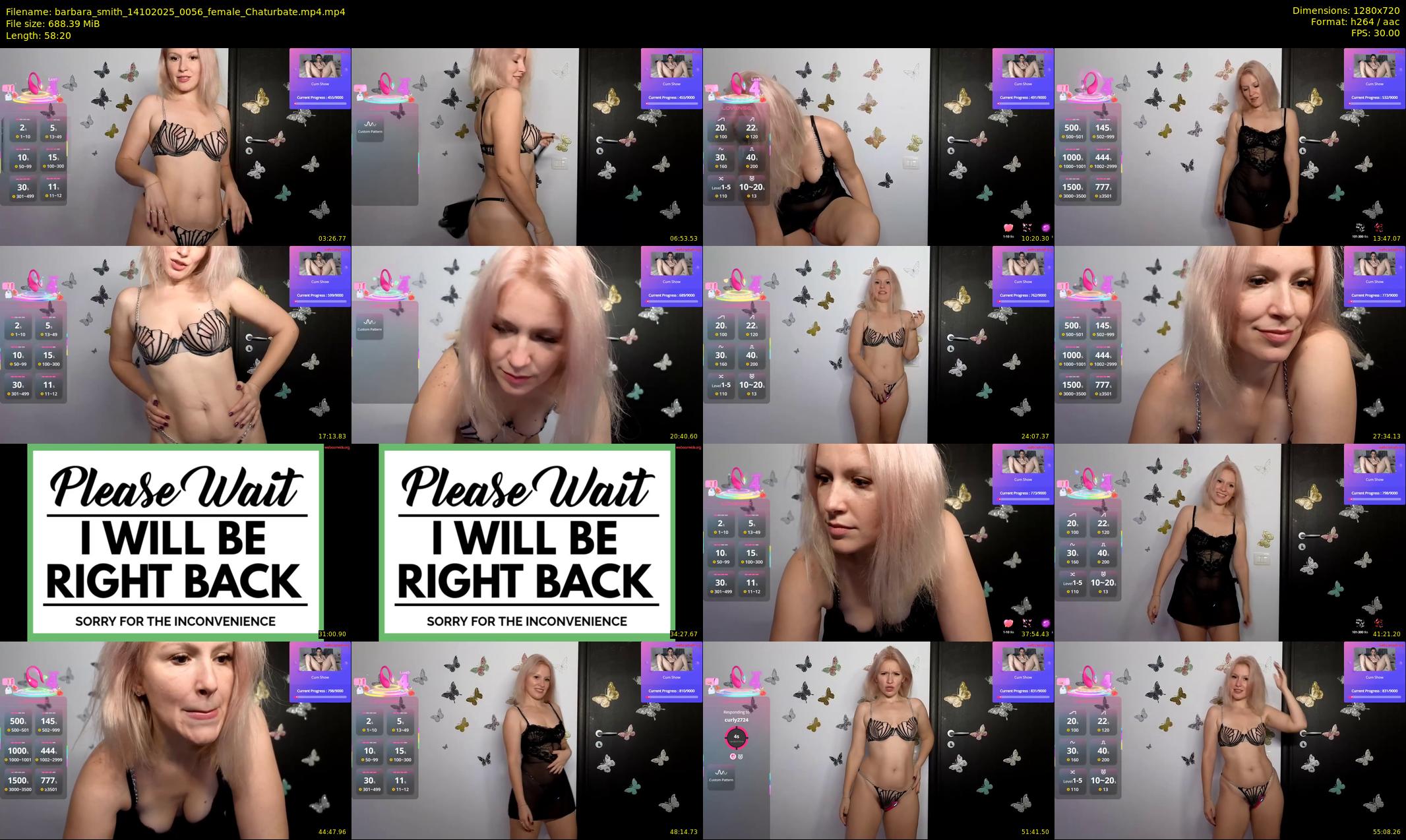 barbara_smith — 59 minute Chaturbate female cam show recording, 720p, Oct 14, 2025