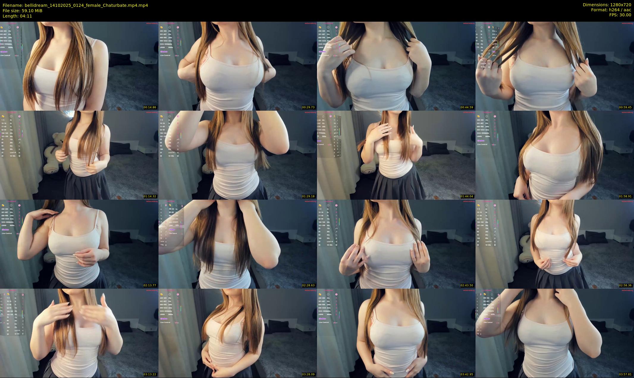 bellidream — 5 minute Chaturbate female cam show recording, 720p, Oct 14, 2025
