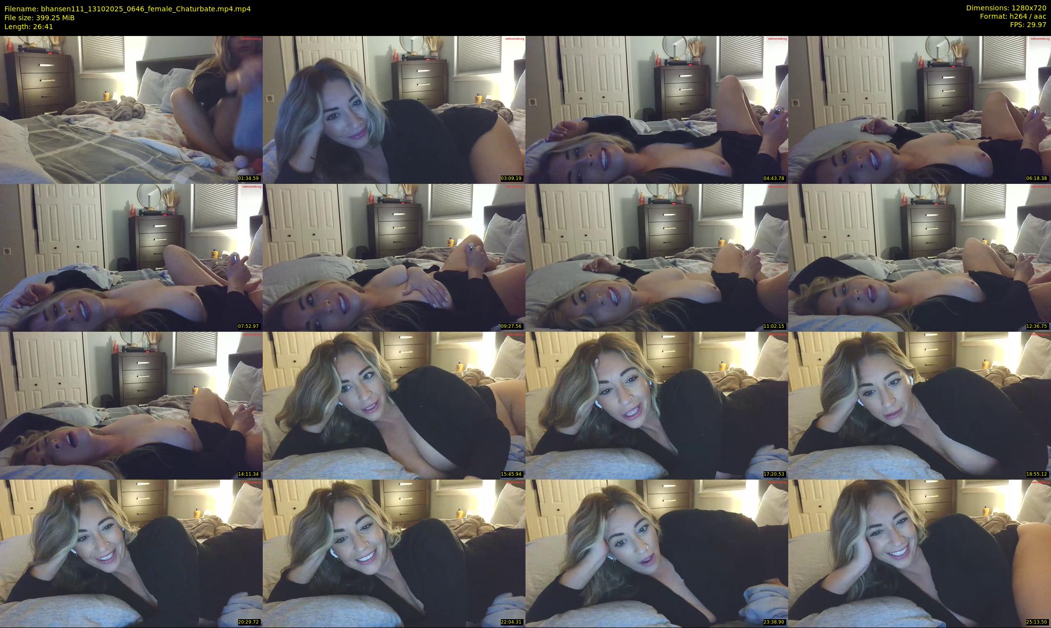 bhansen111 — 27 minute Chaturbate female cam show recording, 720p, Oct 13, 2025