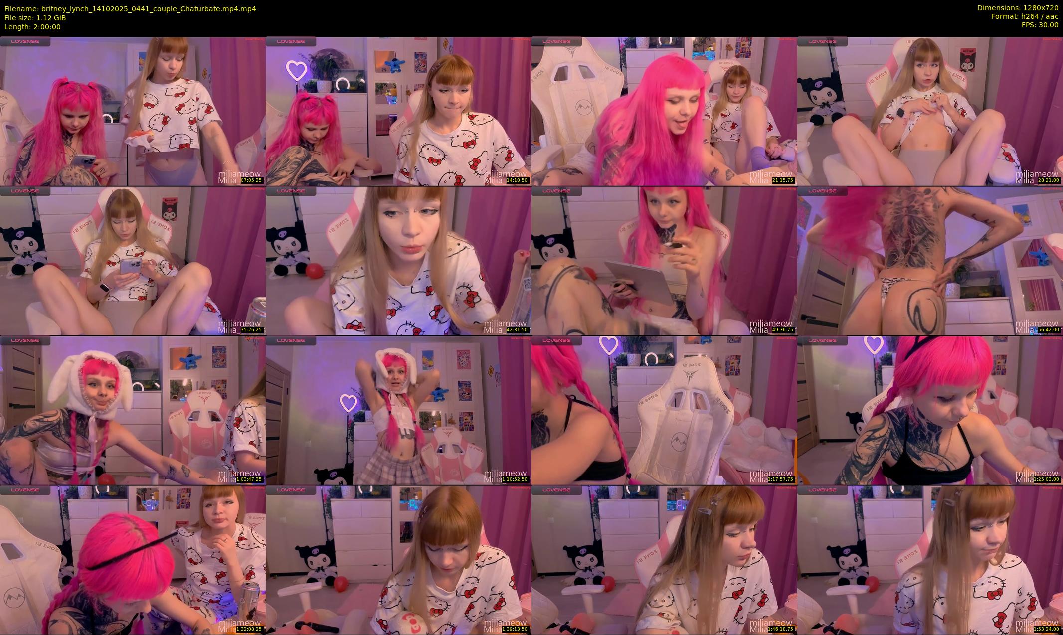 britney_lynch — 120 minute Chaturbate female cam show recording, 720p, Oct 14, 2025