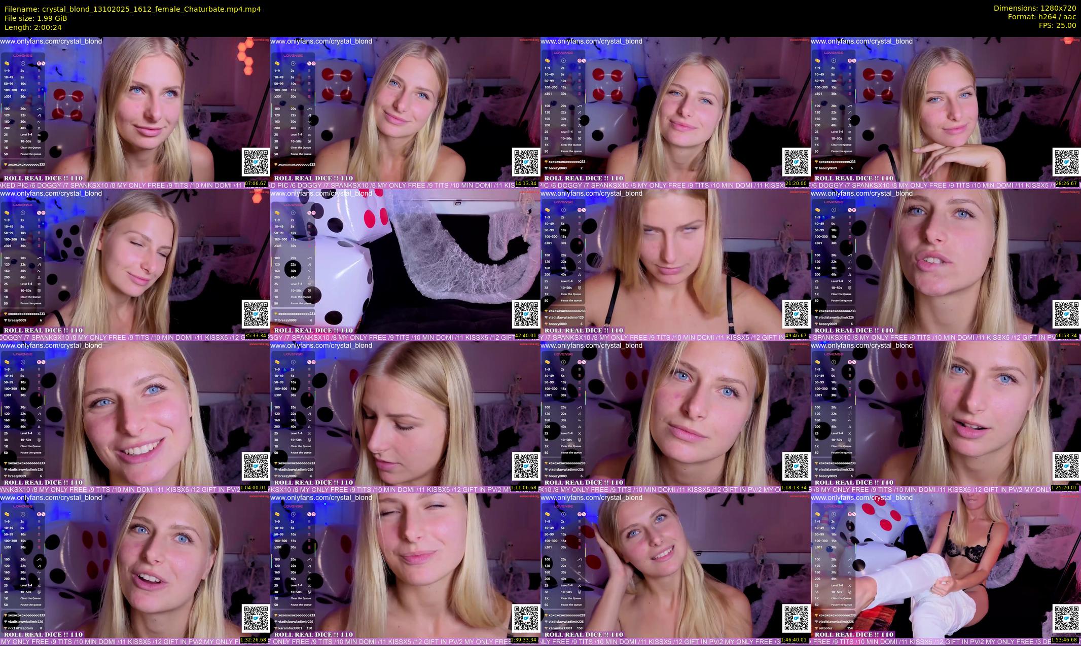 crystal_blond — 121 minute Chaturbate female cam show recording, 720p, Oct 13, 2025