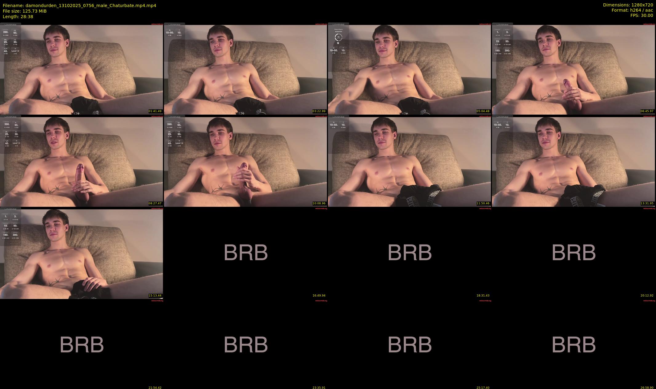 damondurden — 29 minute Chaturbate male cam show recording, 720p, Oct 13, 2025