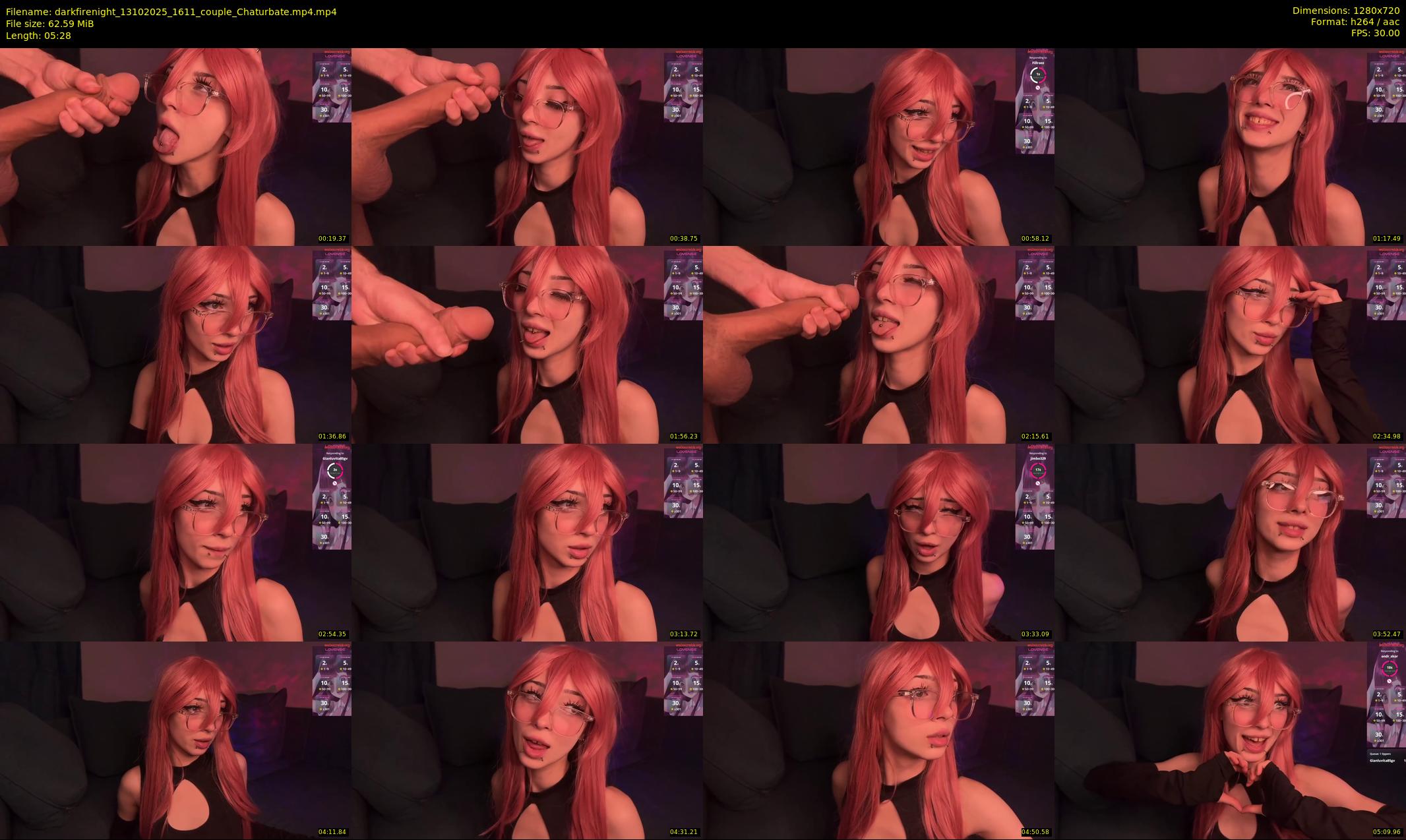 darkfirenight — 6 minute Chaturbate couple cam show recording, 720p, Oct 13, 2025