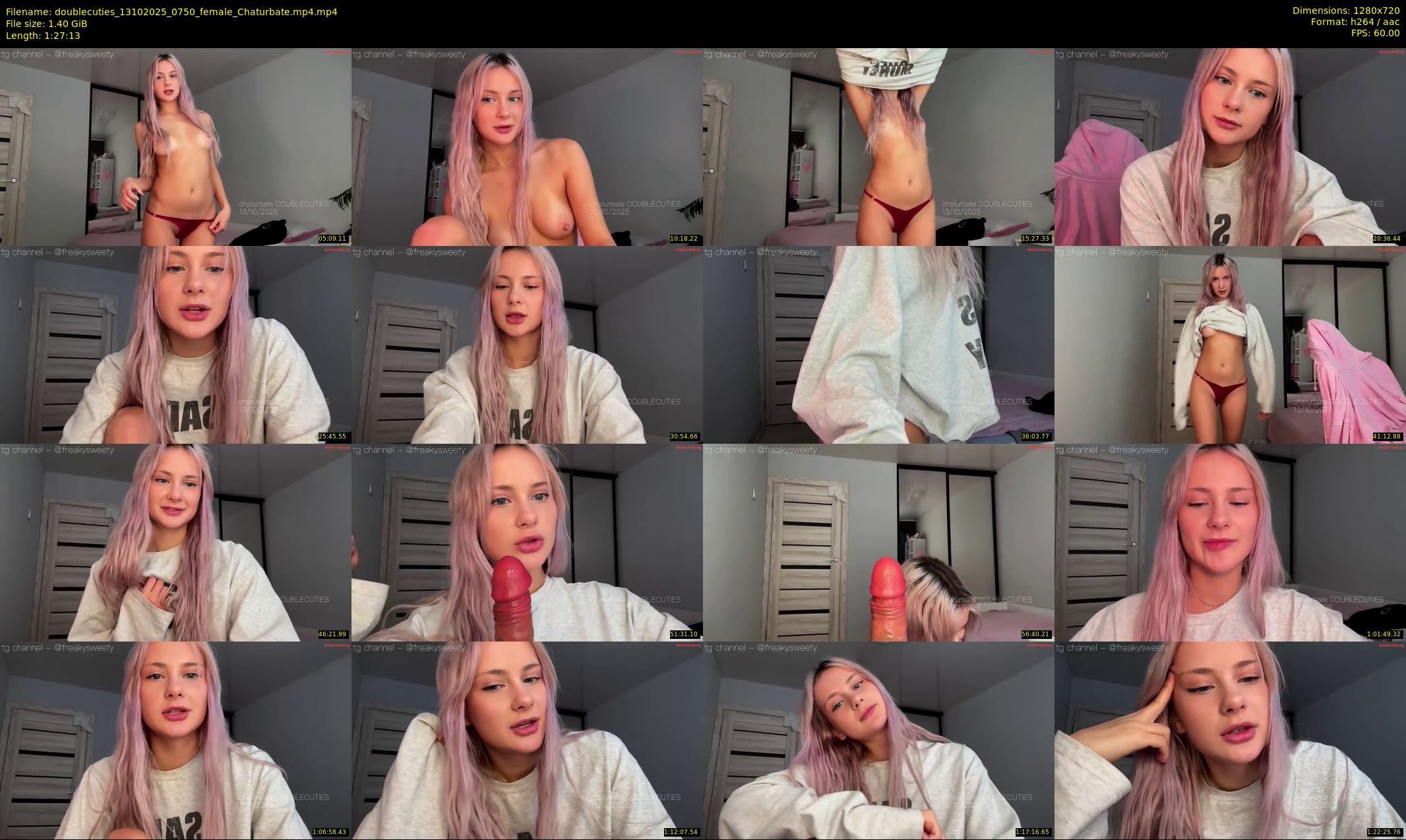doublecuties — 88 minute Chaturbate couple cam show recording, 720p, Oct 13, 2025