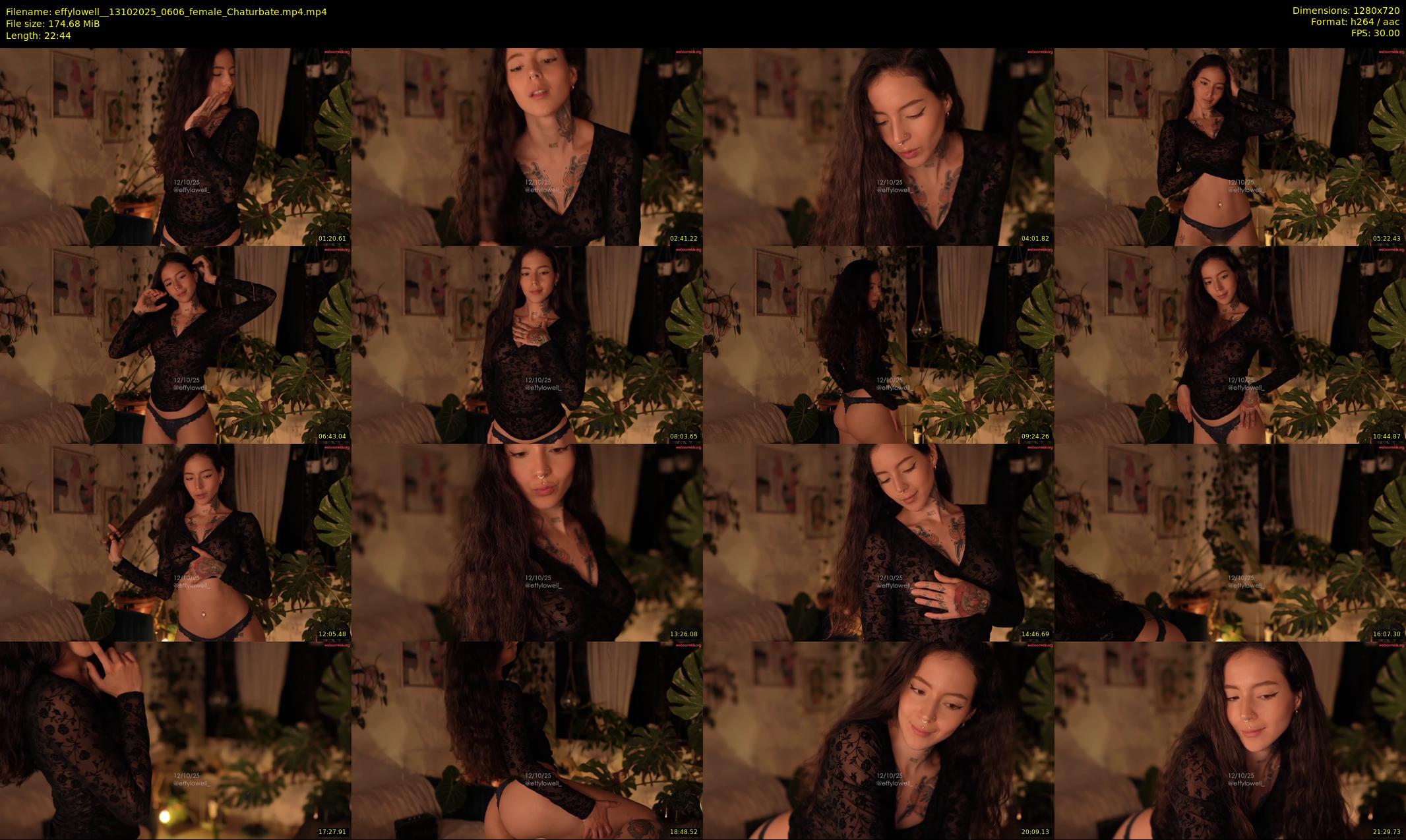 effylowell_ — 23 minute Chaturbate female cam show recording, 720p, Oct 13, 2025