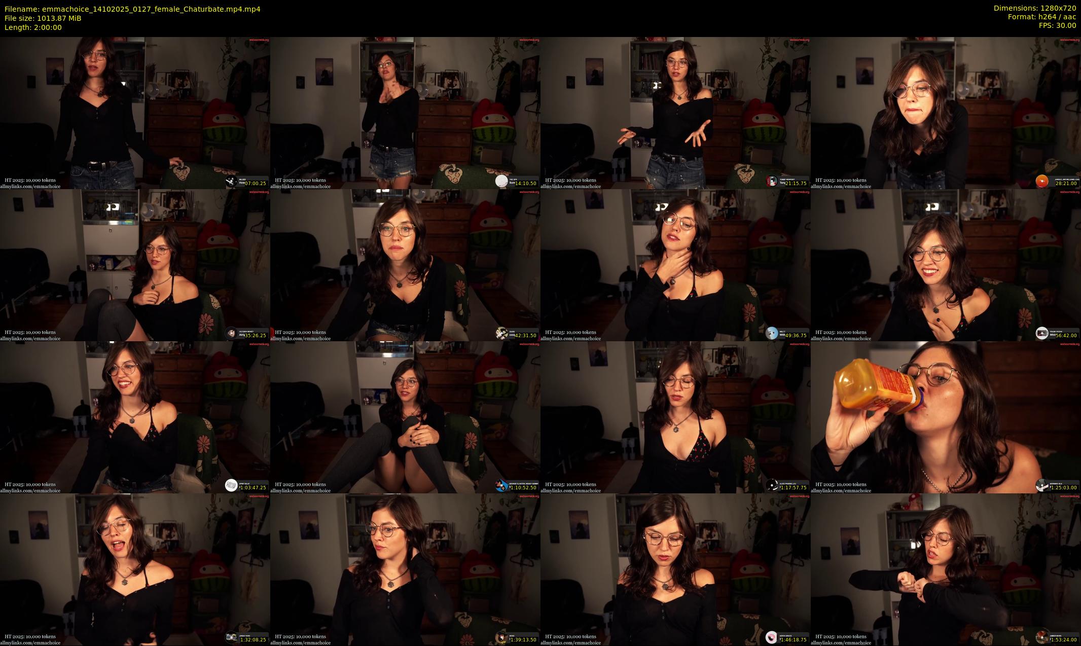 emmachoice — 120 minute Chaturbate female cam show recording, 720p, Oct 14, 2025