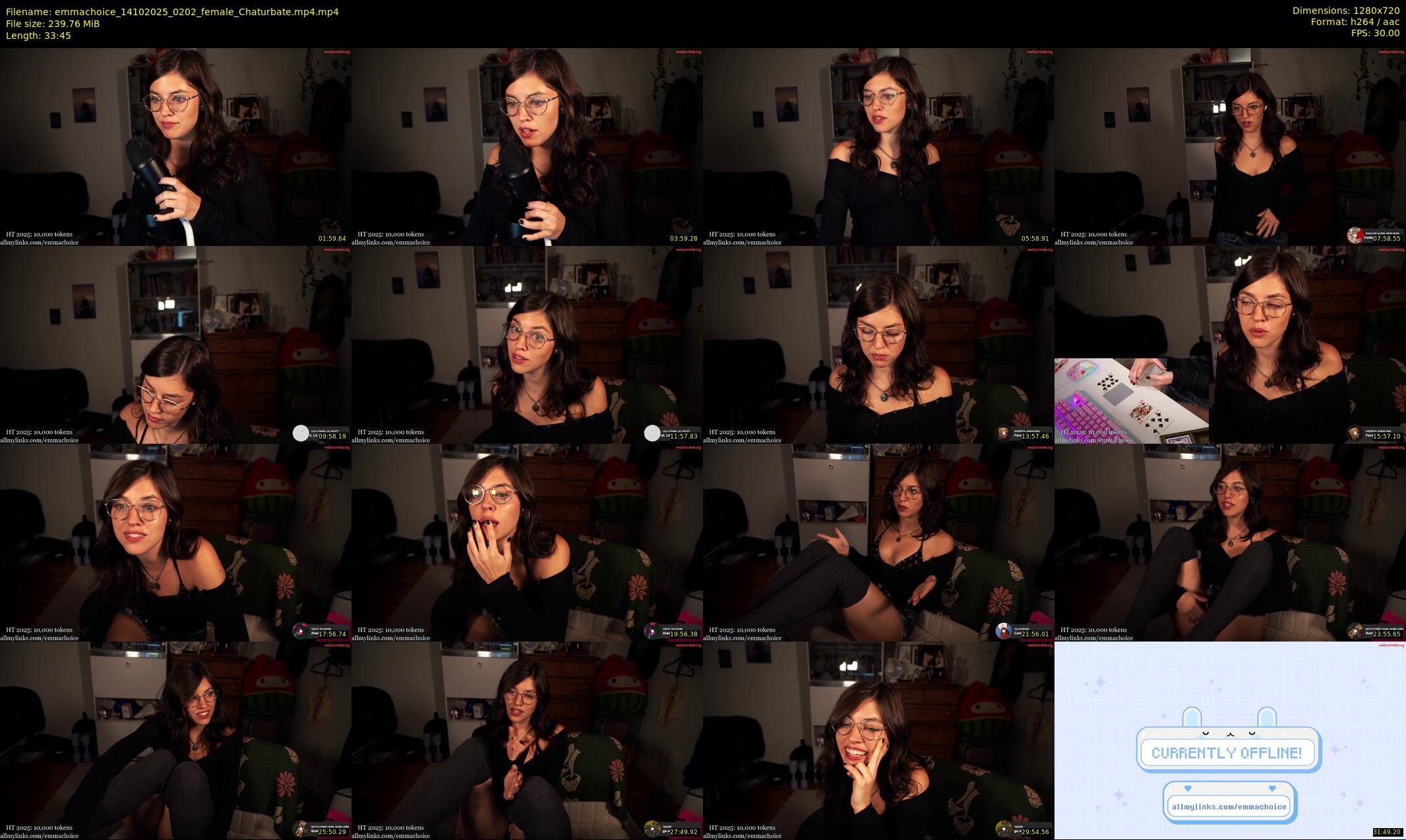 emmachoice — 34 minute Chaturbate female cam show recording, 720p, Oct 14, 2025