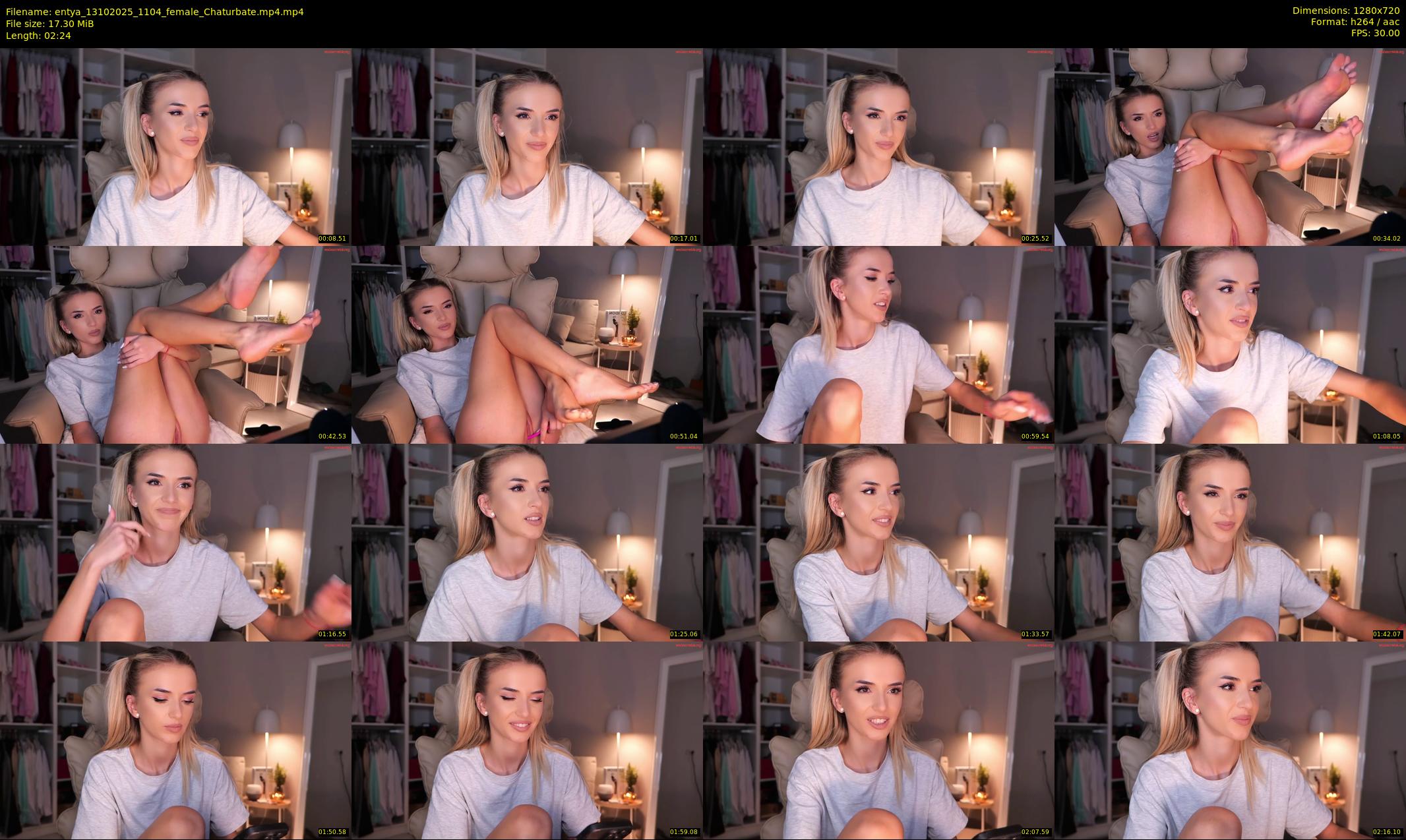 entya — 3 minute Chaturbate female cam show recording, 720p, Oct 13, 2025
