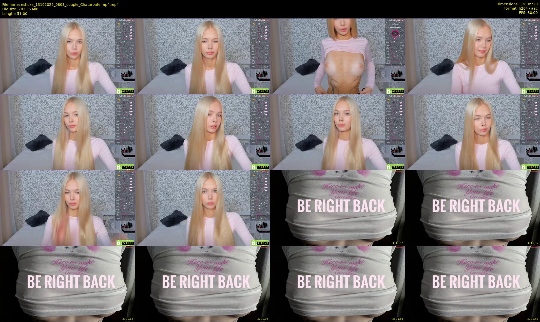 eshcka — 51 minute Chaturbate couple cam show recording, 720p, Oct 13, 2025