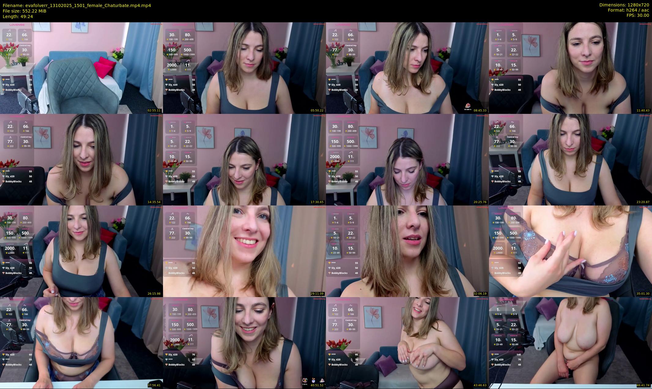 evafolverr — 50 minute Chaturbate female cam show recording, 720p, Oct 13, 2025