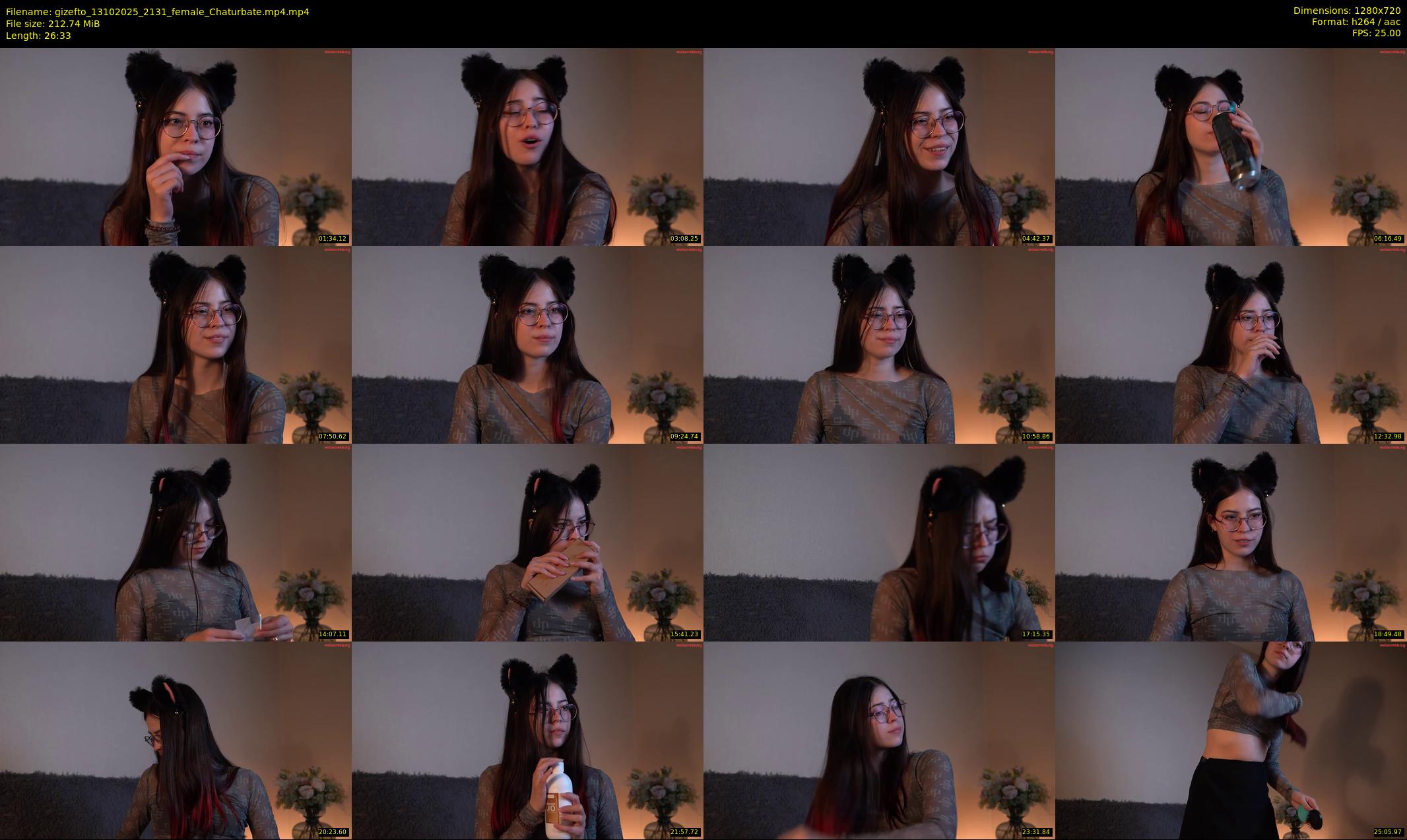 gizefto — 27 minute Chaturbate female cam show recording, 720p, Oct 13, 2025
