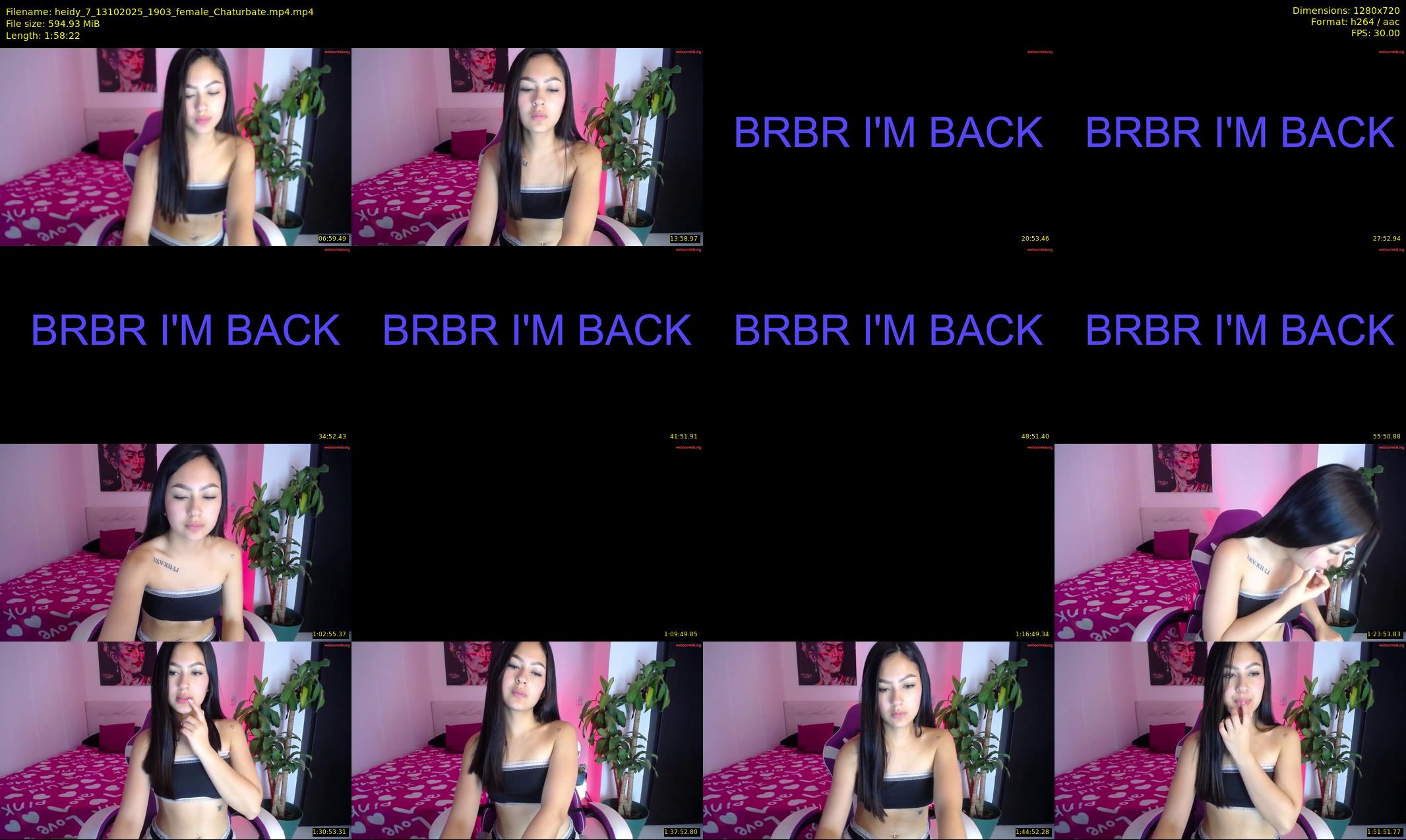 heidy_7 — 119 minute Chaturbate female cam show recording, 720p, Oct 13, 2025