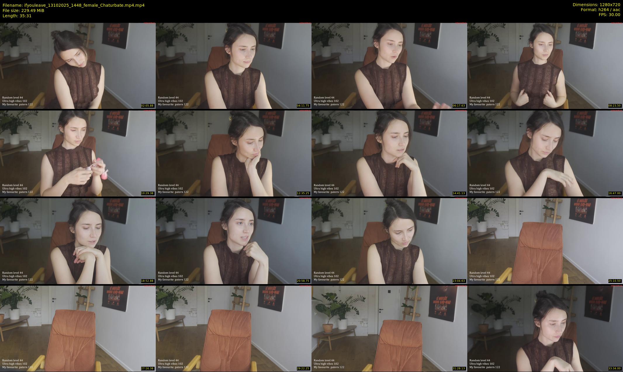 ifyouleave — 36 minute Chaturbate female cam show recording, 720p, Oct 13, 2025