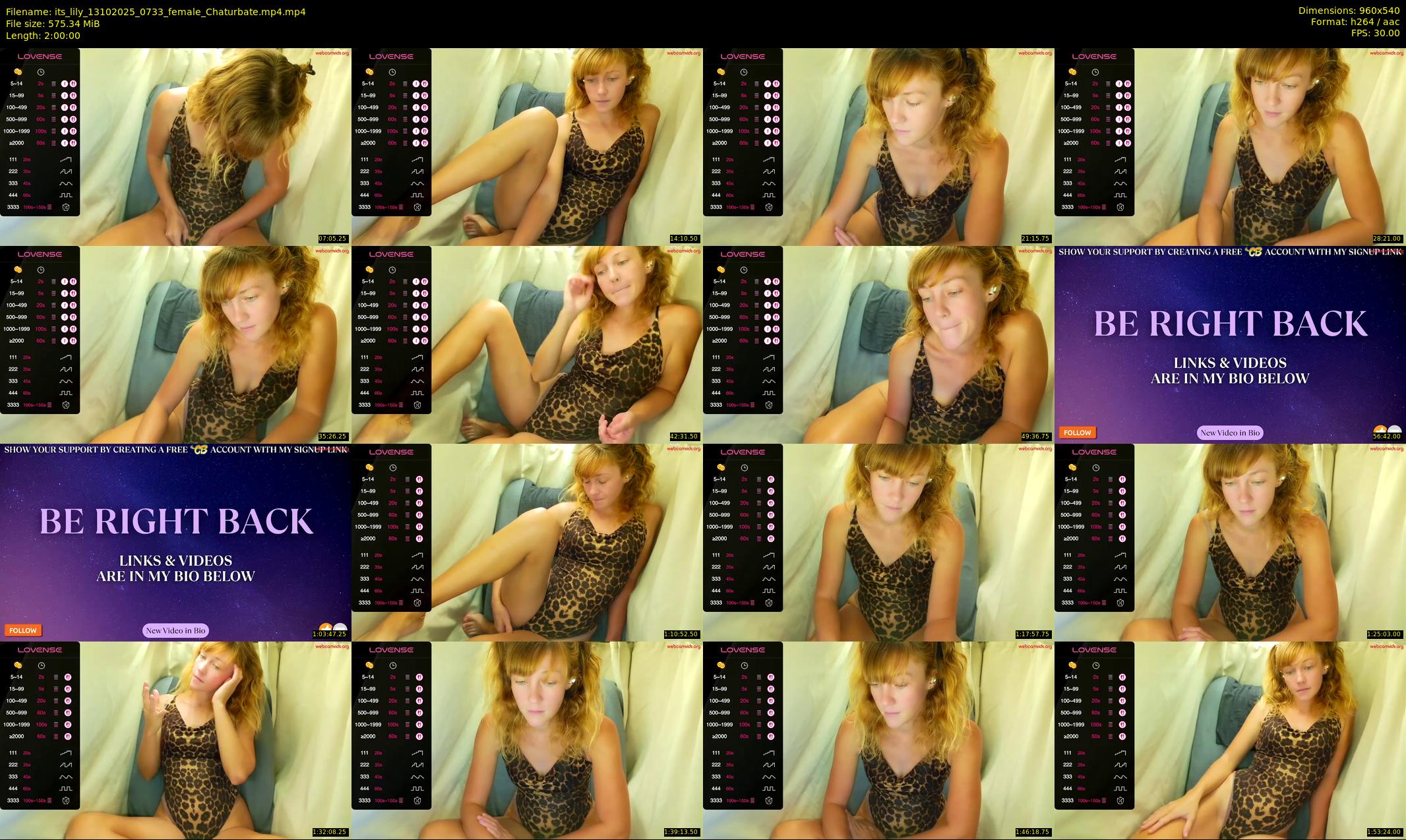 its_lily — 120 minute Chaturbate female cam show recording, 480p, Oct 13, 2025